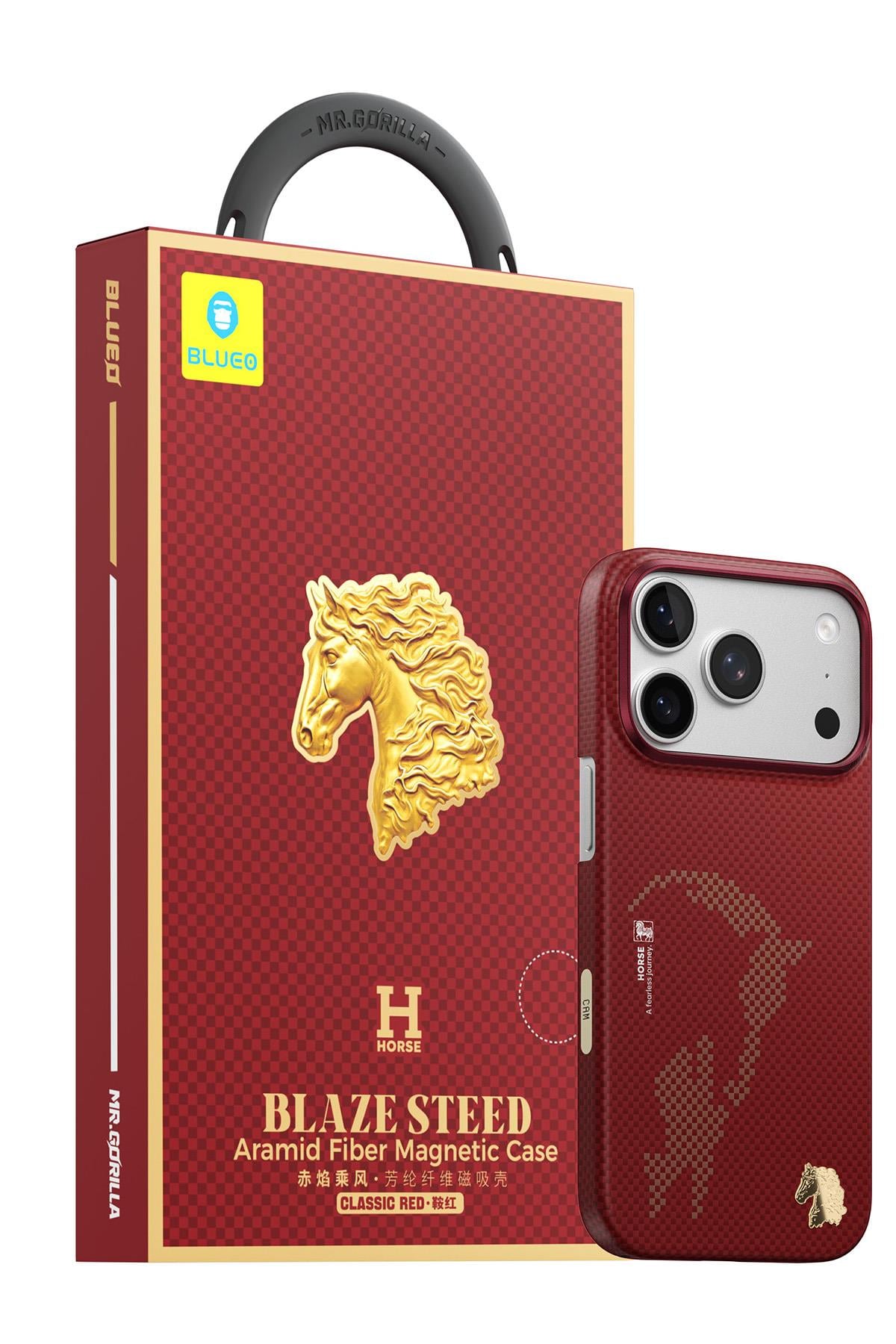 iPhone 17 Pro Max Uyumlu Blaze Steed Aramid Fiber Magnetic Case