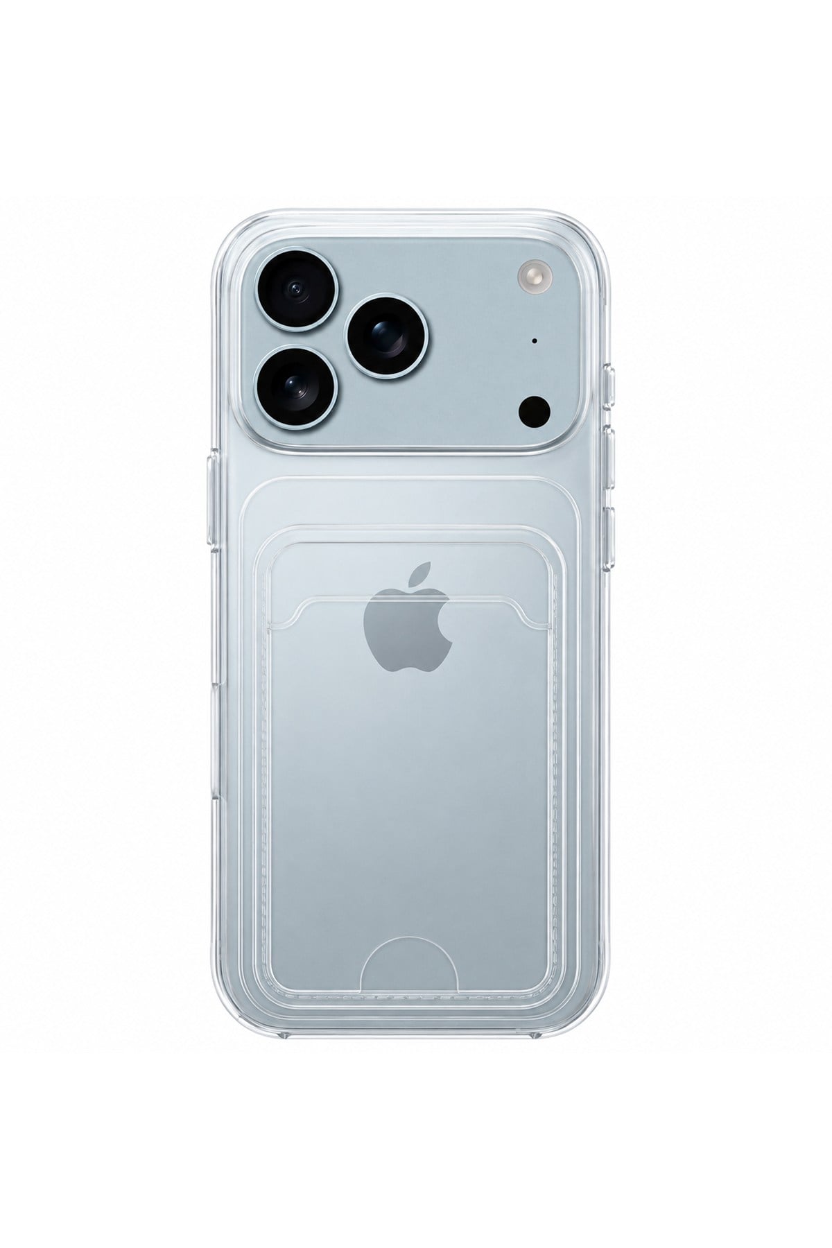 iPhone 18 Pro / 17 Pro Uyumlu Kartlıklı Şeffaf Silikon Kılıf | Yuki Serisi