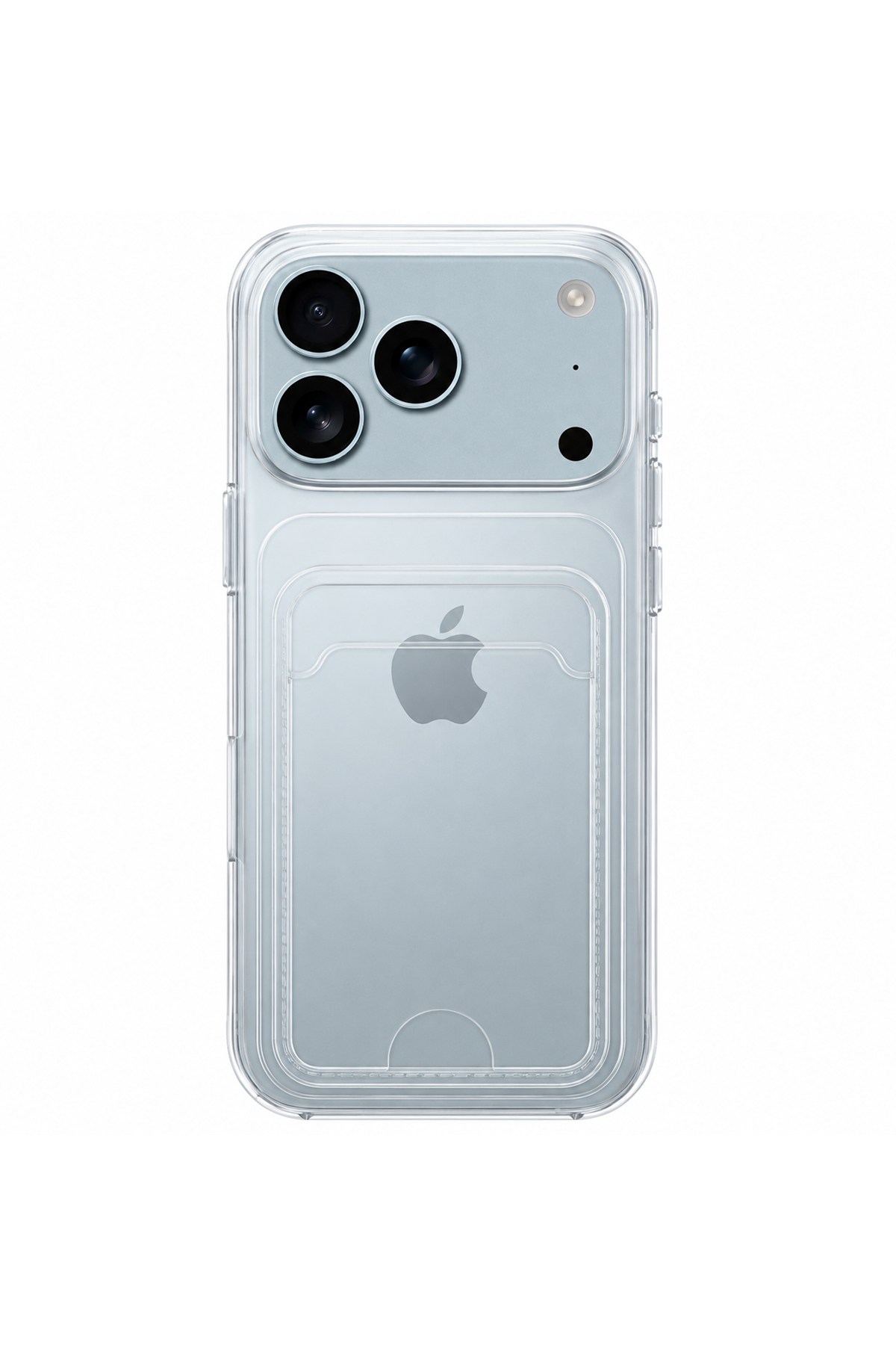 iPhone 18 Pro Max / 17 Pro Max Uyumlu Kartlıklı Şeffaf Silikon Kılıf | Yuki Serisi