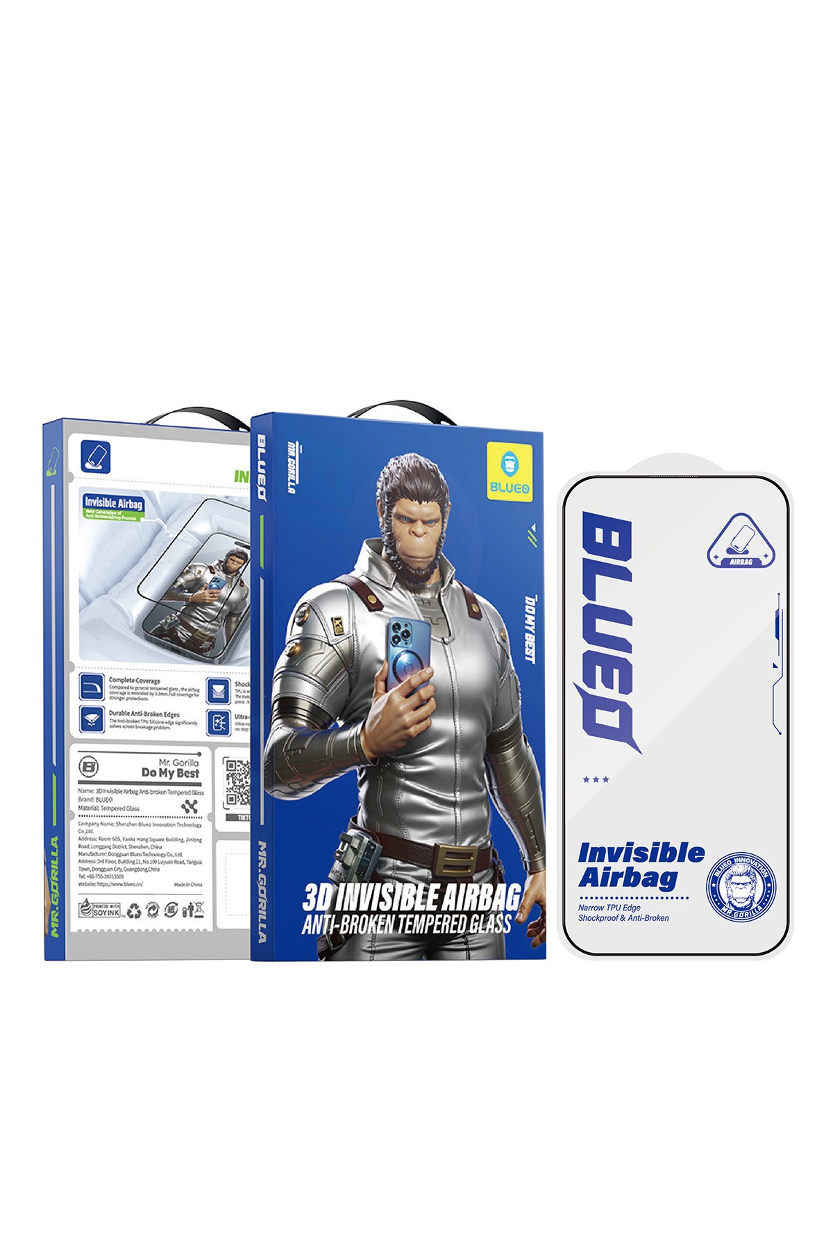 iPhone 18 Pro Uyumlu 3D Invisible Airbag Darbe Emici Full Cover Ekran Koruyucu Cam
