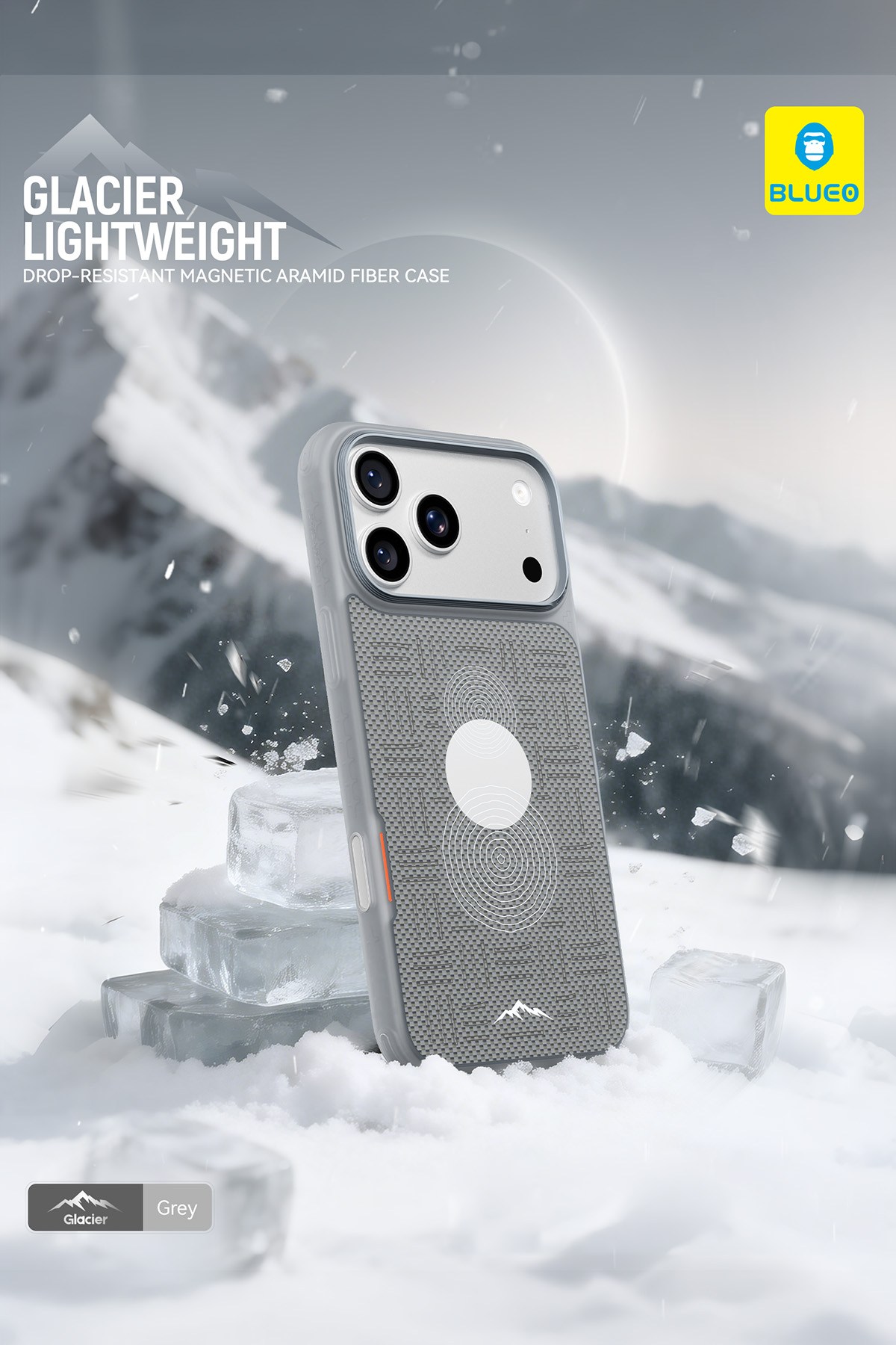 iPhone 18 Pro Uyumlu Glacier MagSafe Aramid Fiber Kılıf | Kevlar Tasarımlı Hafif, Darbe Emici
