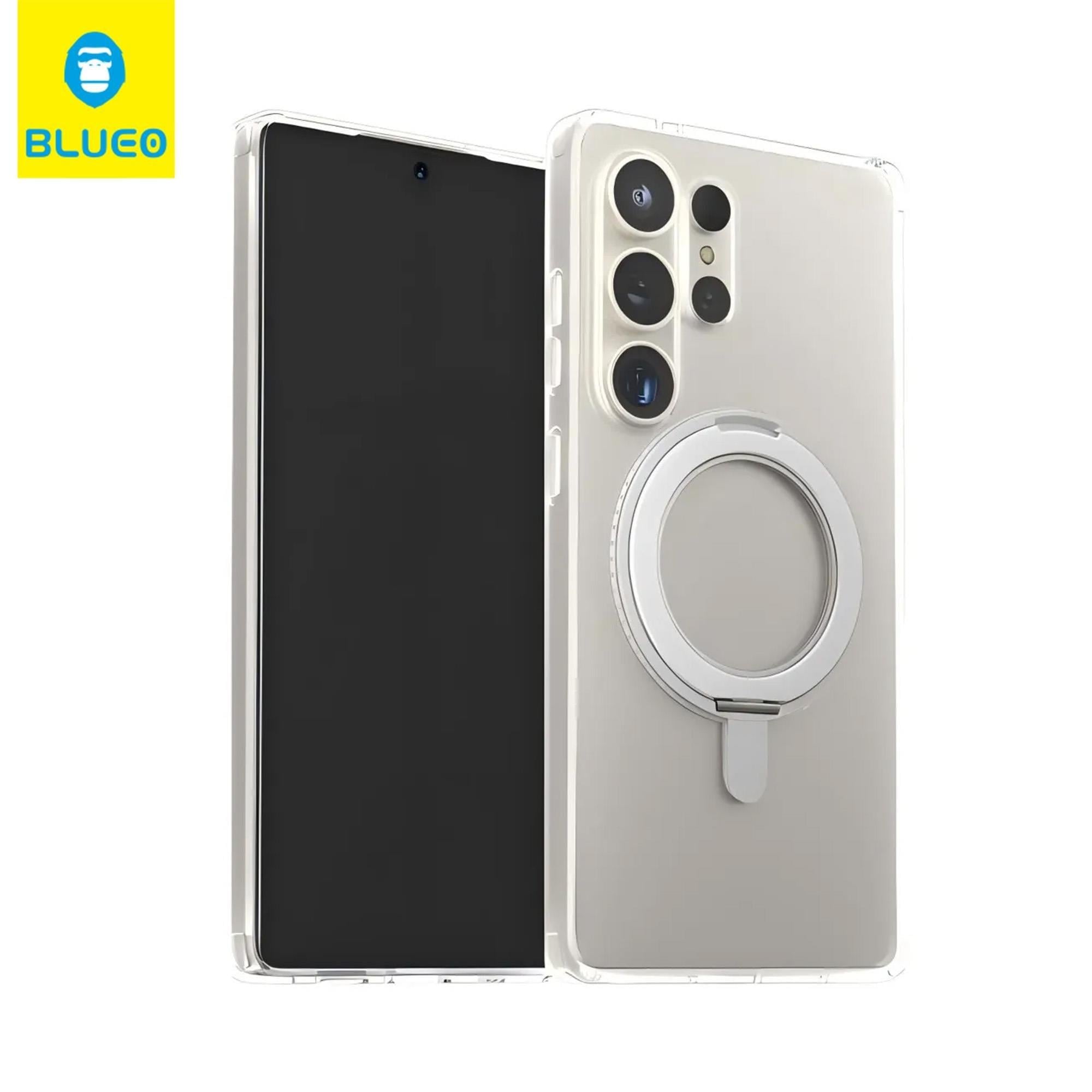 Mr. Gorilla Samsung S25 Plus Uyumlu Şeffaf Kılıf | 360° Dönebilen Stand, MagSafe, Toz Korumalı
