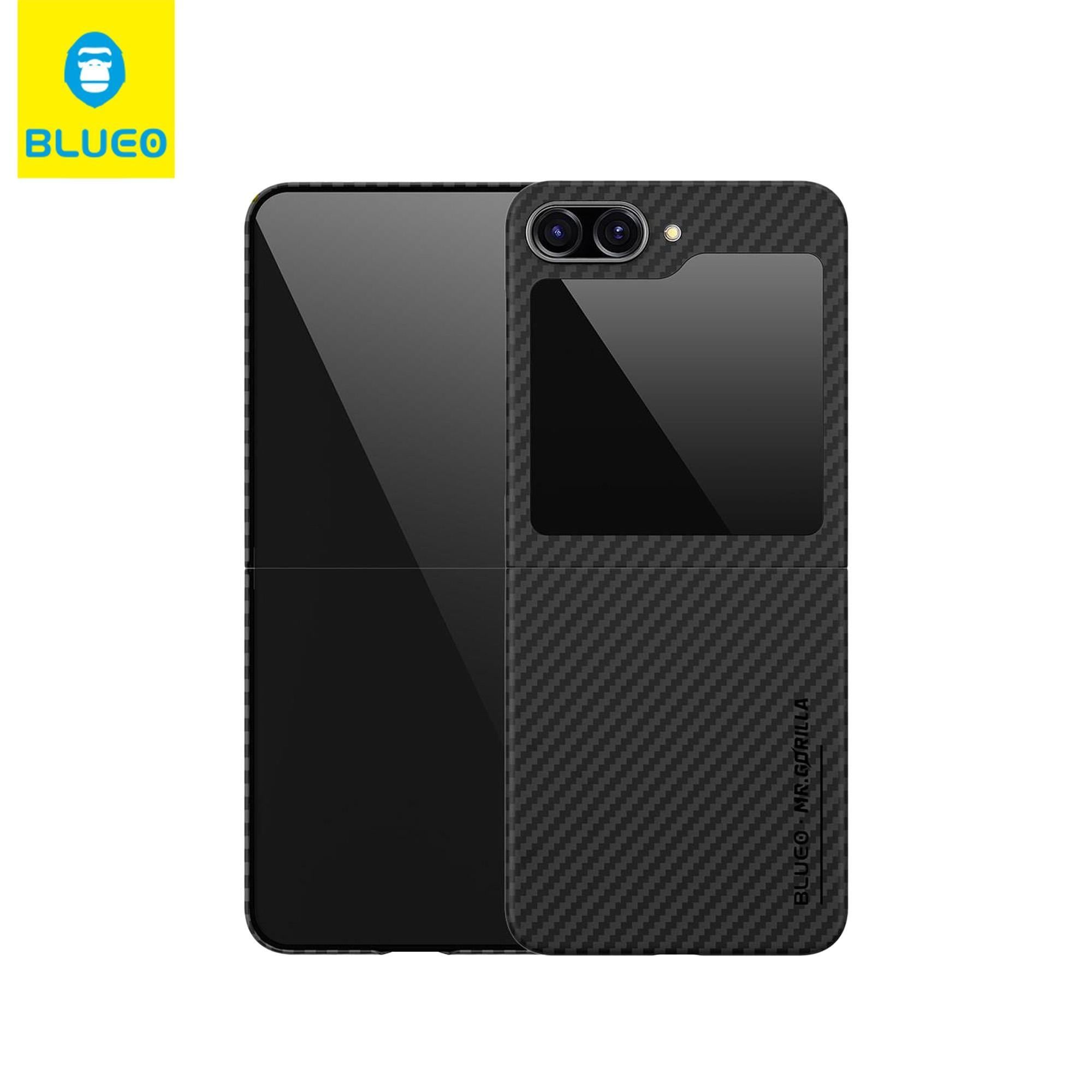 Mr. Gorilla Z Fold 4 Uyumlu Karbon Fiber Parmak izi Bırakmayan Mat Sert Kılıf, Anti-Drop