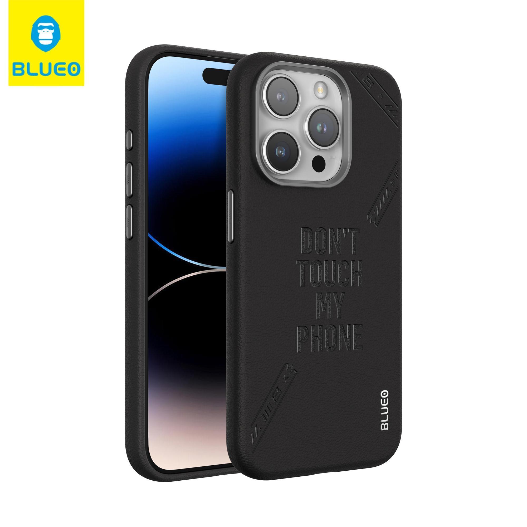 Mr. Gorilla iPhone 15 Pro Max Uyumlu MagSafe Destekli Yazı Baskılı Premium Deri Kılıf