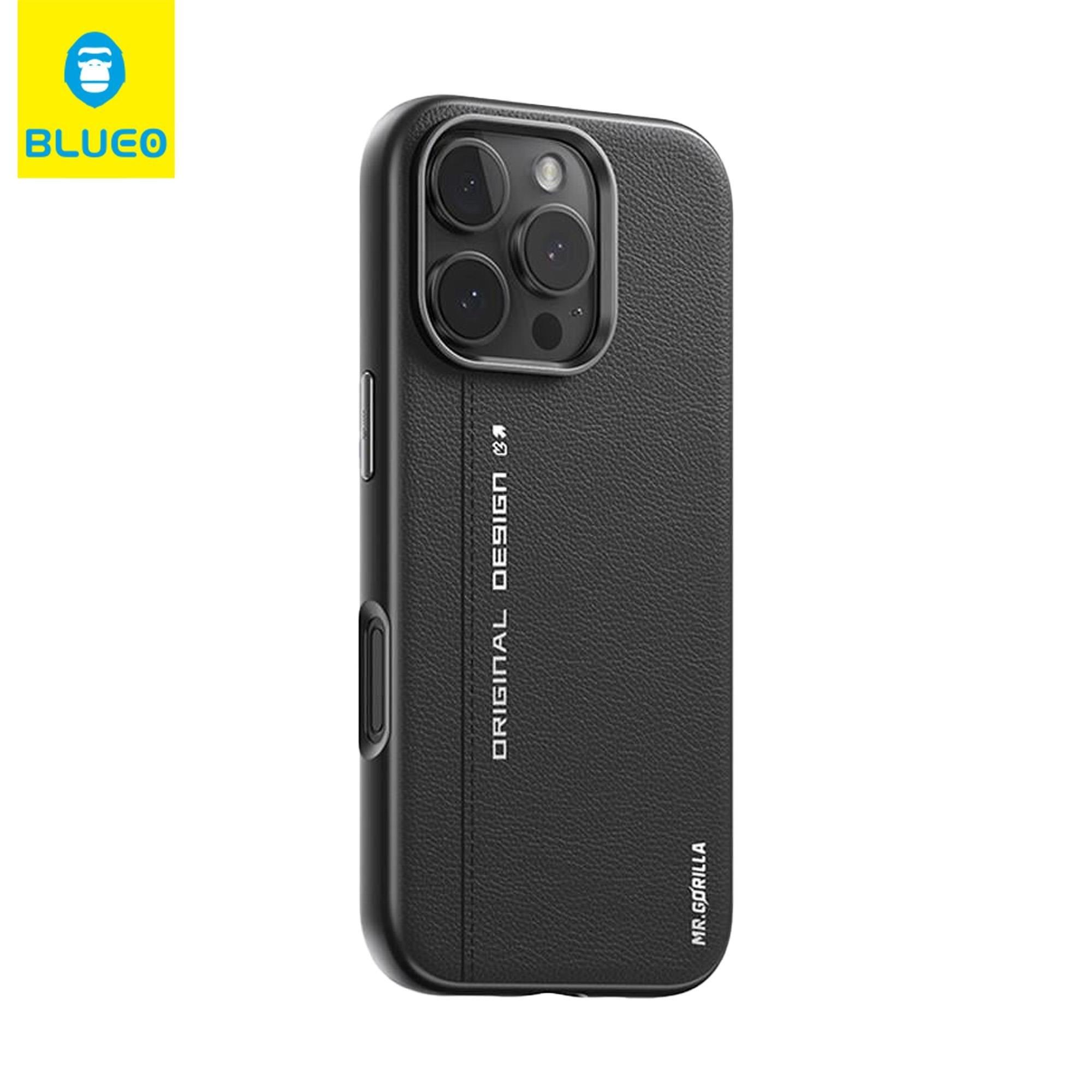 Mr. Gorilla iPhone 16 Pro Max Uyumlu MagSafe Destekli Premium Deri Metal Kamera Korumalı Şık Kılıf