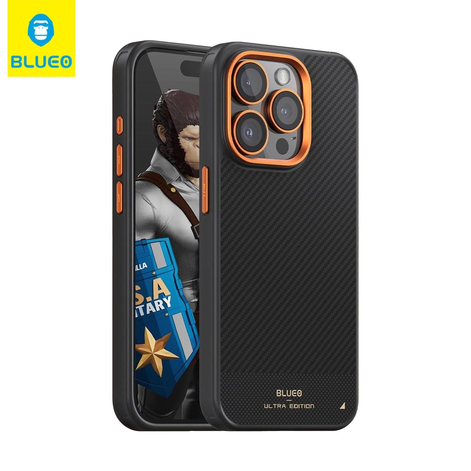 Mr.Gorilla iPhone 15 Pro Uyumlu Karbon Fiber MagSafe Özellikli Kenarları Yumuşak Ultra Edition Kılıf