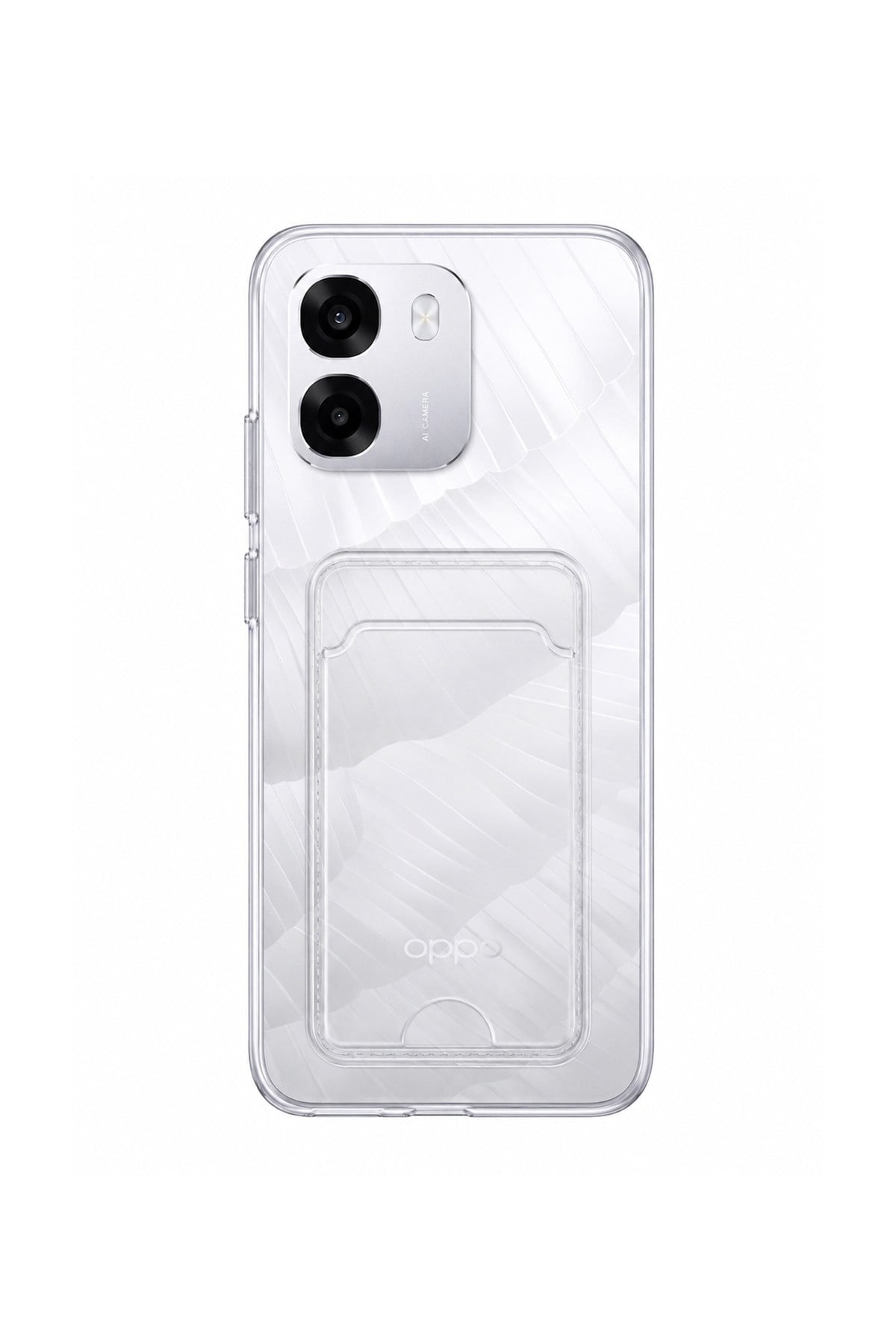 Oppo A6 Uyumlu Kartlık Detaylı Şeffaf Silikon Kılıf | Yuki Serisi