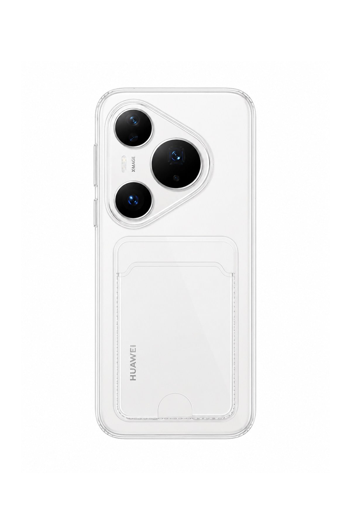 P80 Pro Uyumlu Kartlık Detaylı Şeffaf Silikon Kılıf | Yuki Serisi