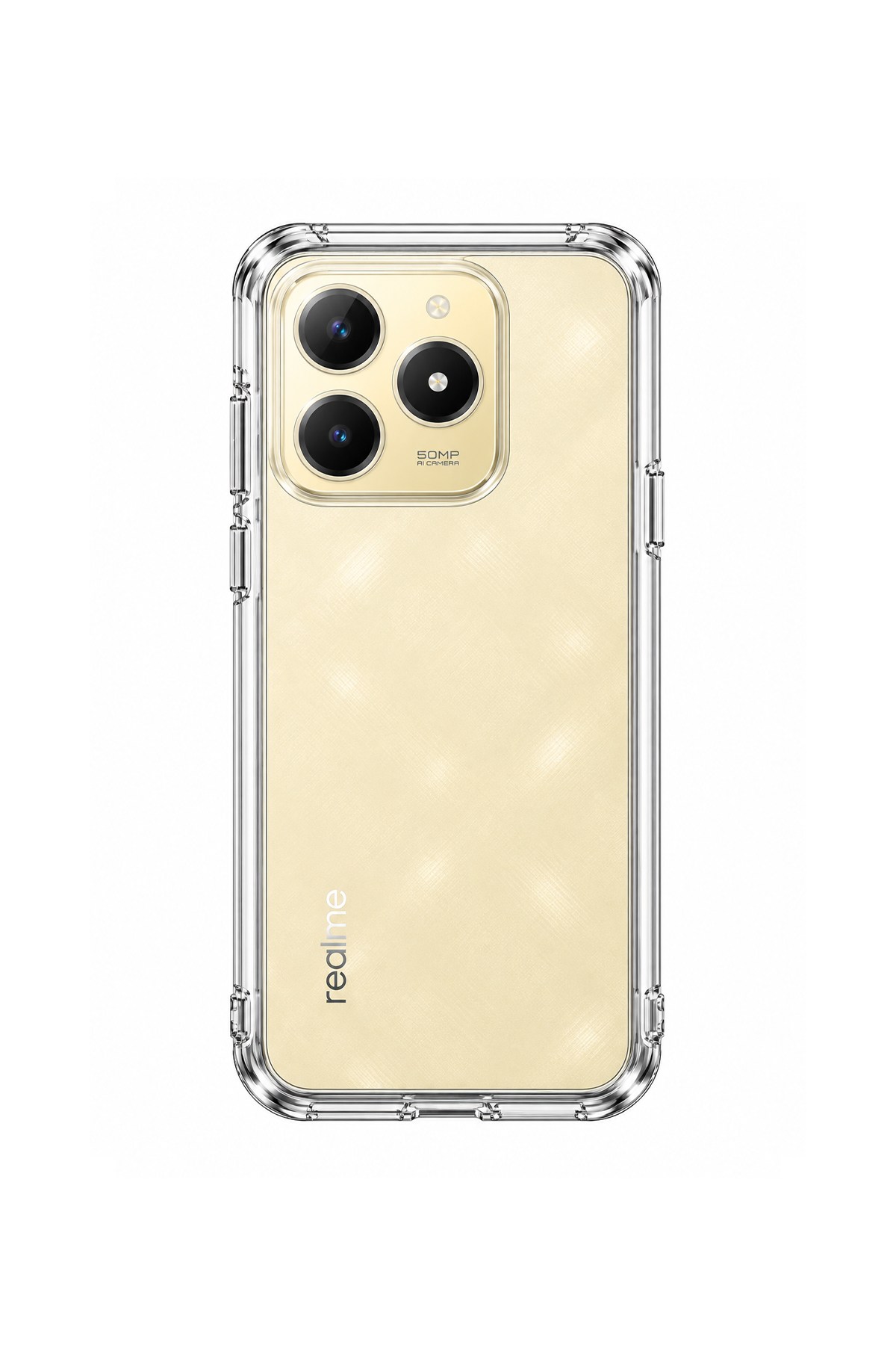 Realme C61 Uyumlu Şeffaf 2mm Silikon Kılıf | Kamera Korumalı