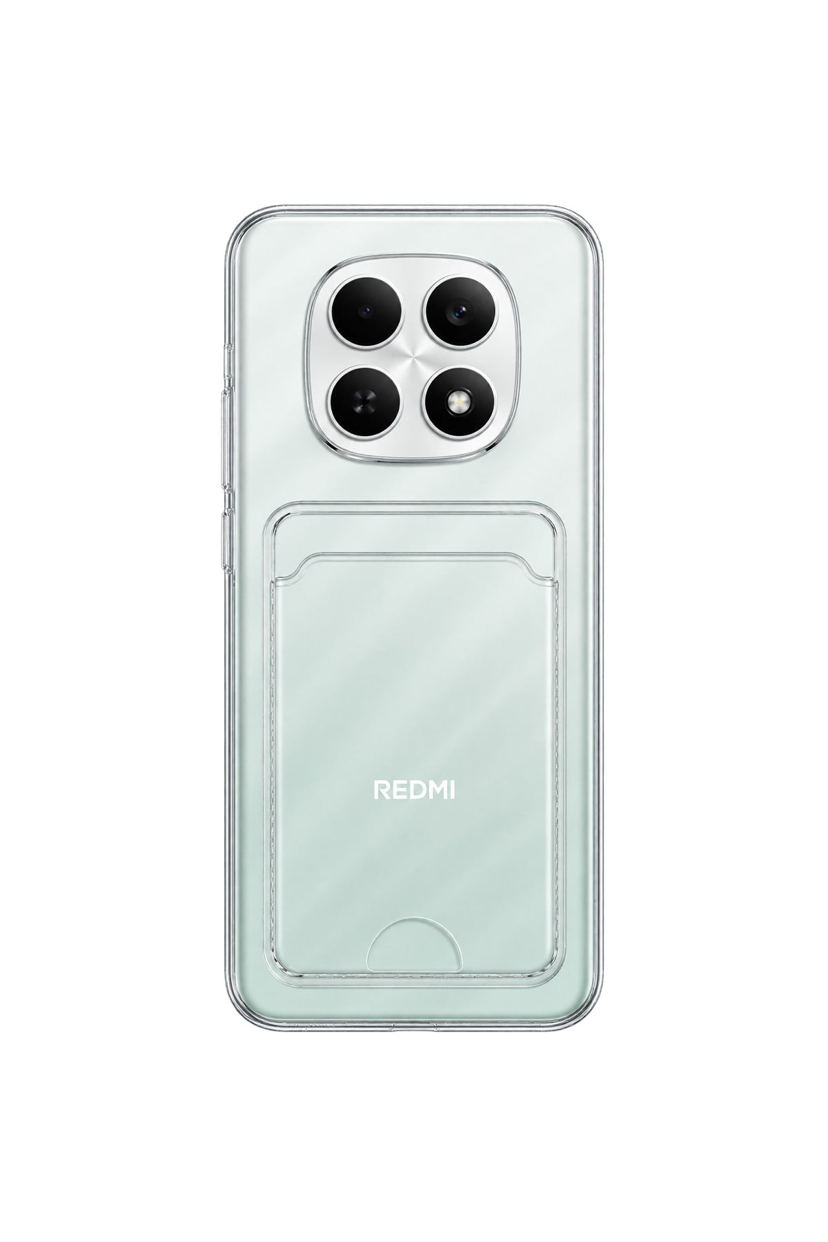 Redmi Note 15 Uyumlu Kartlık Detaylı Şeffaf Silikon Kılıf | Yuki Serisi