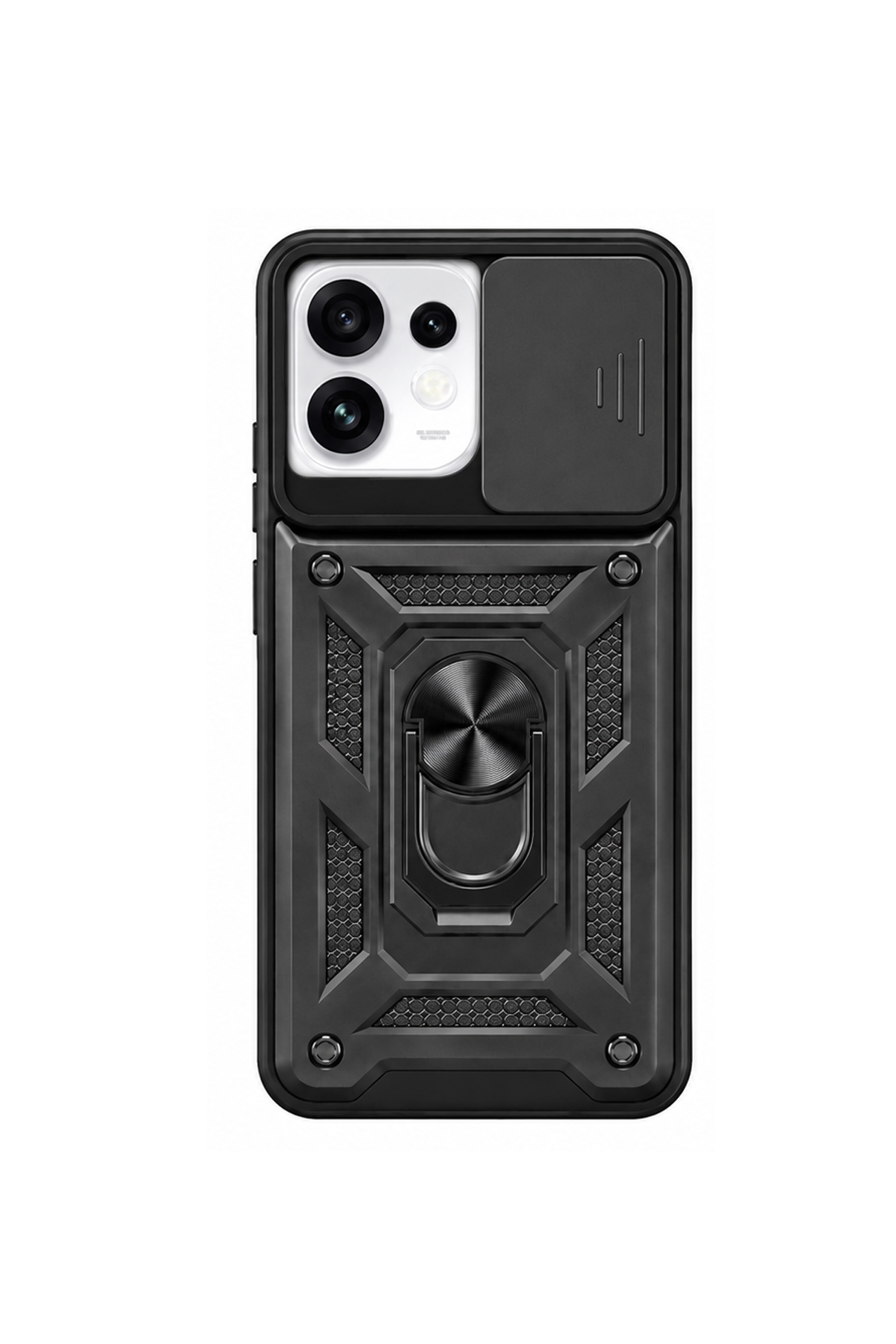 Reno 15 Pro Uyumlu Stand Özellikli Sürgülü Darbelere Dayanıklı Glide Kılıf