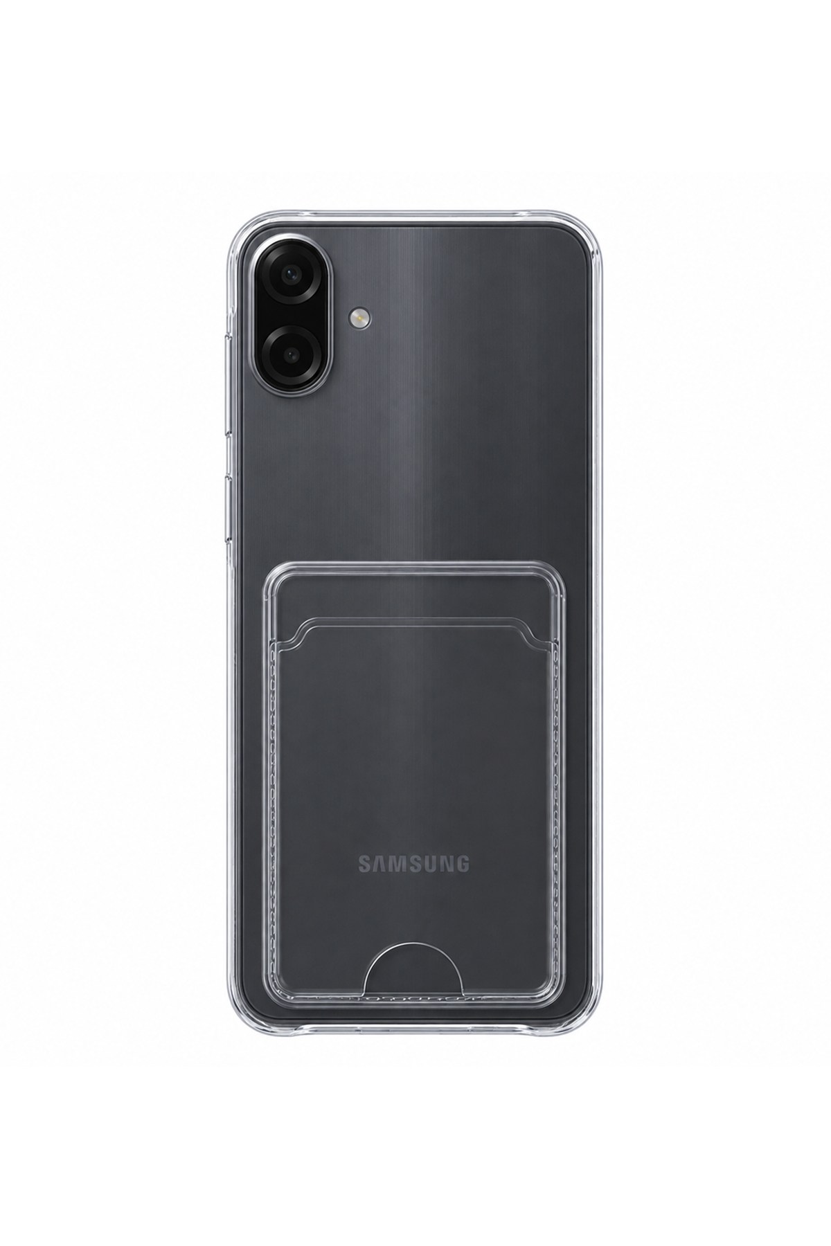Samsung A07 Uyumlu Kartlık Detaylı Şeffaf Silikon Kılıf | Yuki Serisi