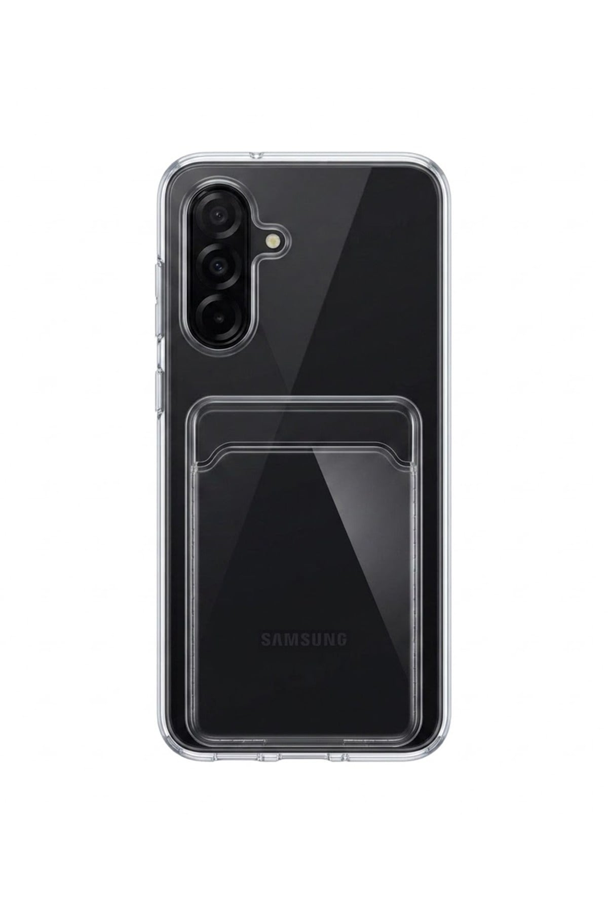 Samsung A26 Uyumlu Kartlık Detaylı Şeffaf Silikon Kılıf | Yuki Serisi