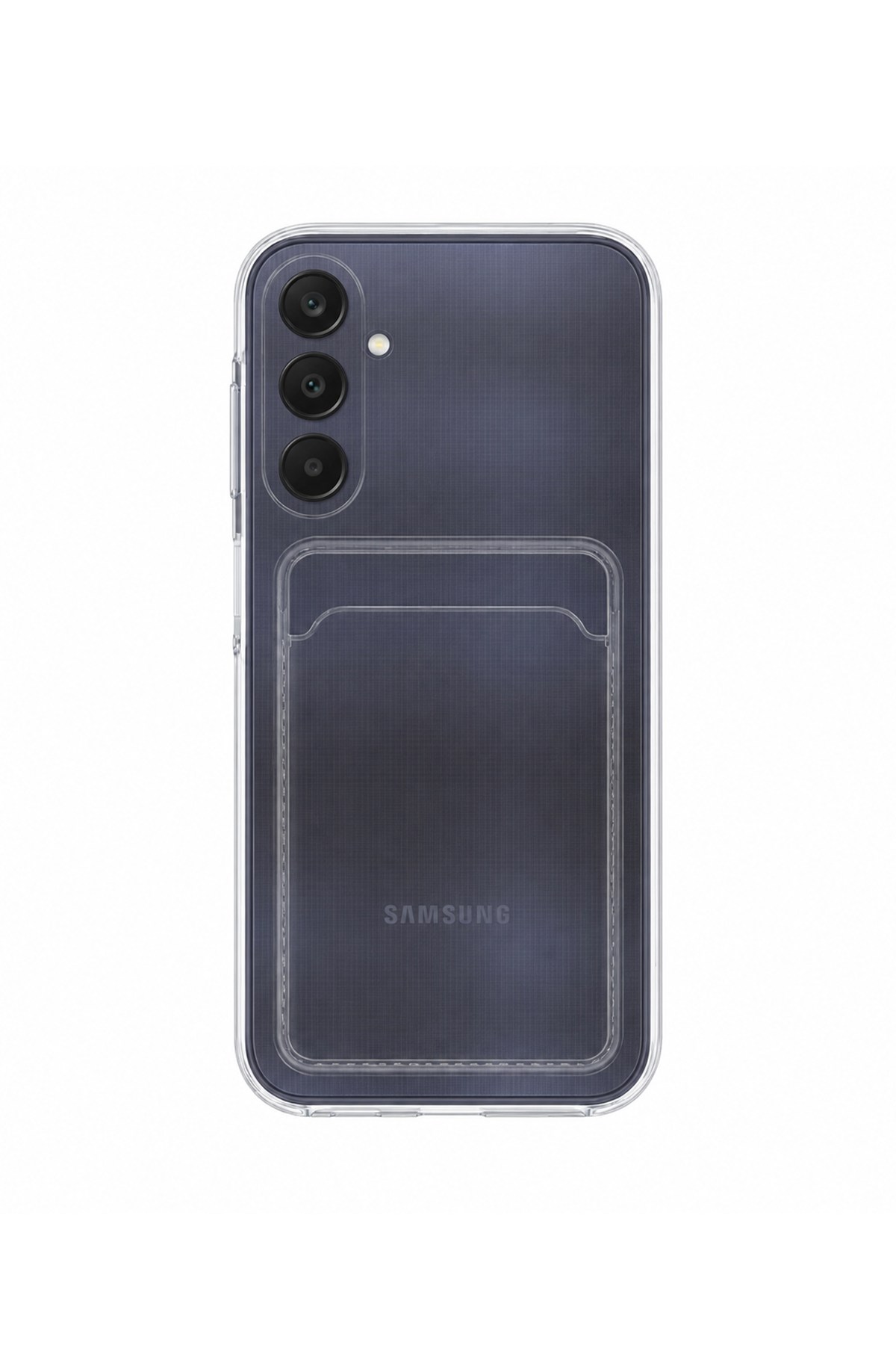 Samsung Galaxy A25 Uyumlu Kartlık Detaylı Şeffaf Silikon Kılıf | Yuki Serisi