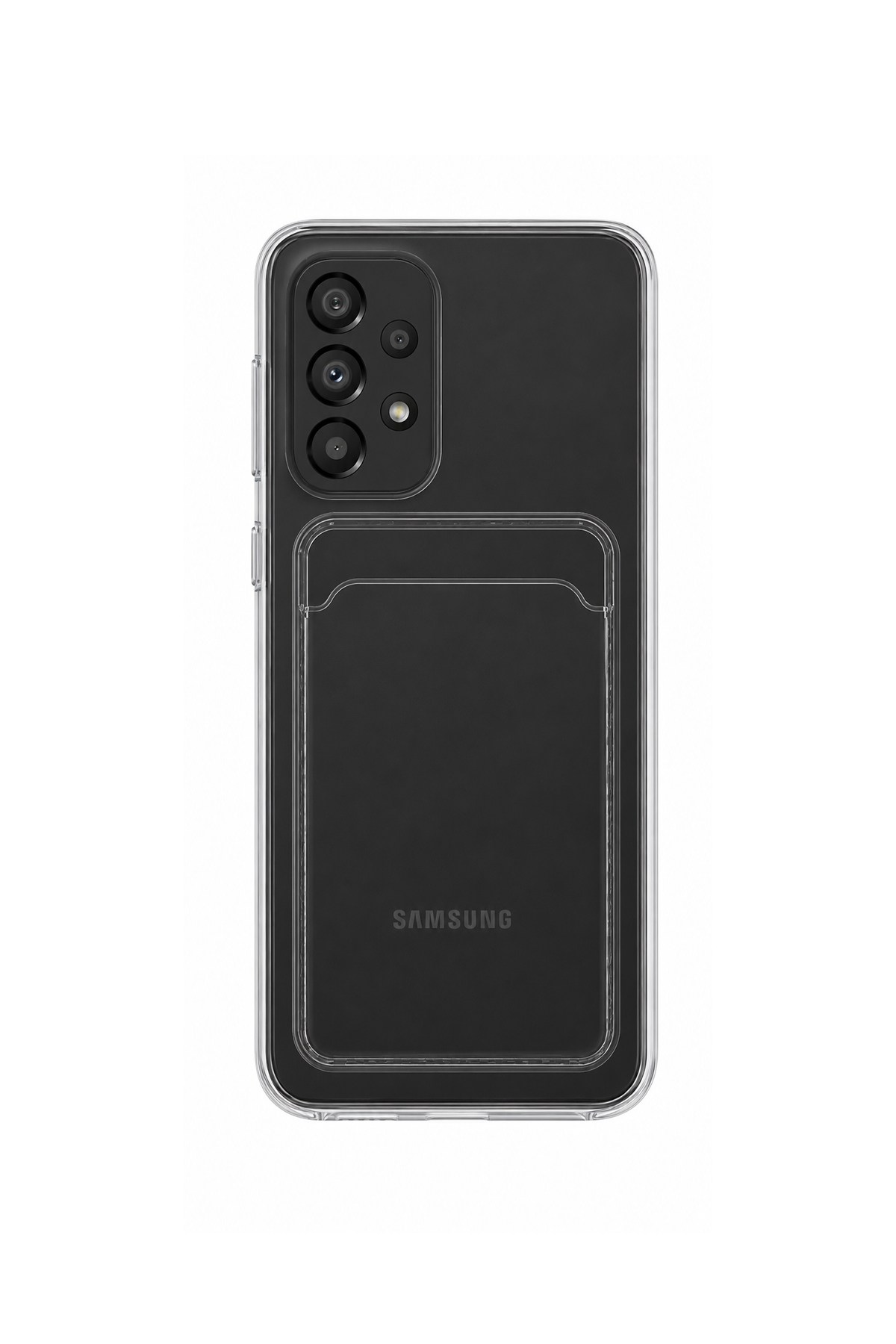 Samsung Galaxy A33 Uyumlu Kartlık Detaylı Şeffaf Silikon Kılıf | Yuki Serisi