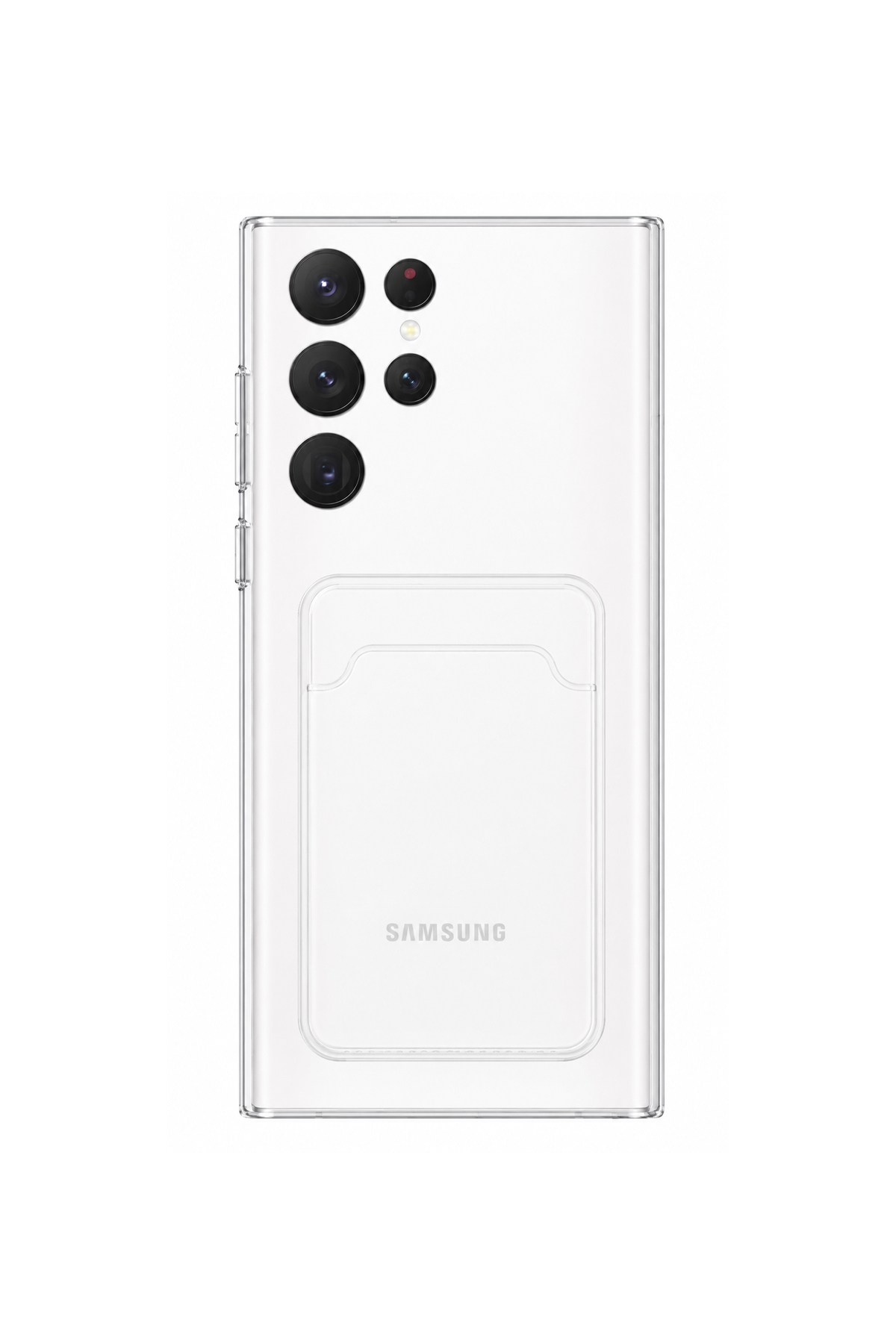 Samsung Galaxy S22 Ultra Uyumlu Kartlık Detaylı Şeffaf Silikon Kılıf | Yuki Serisi