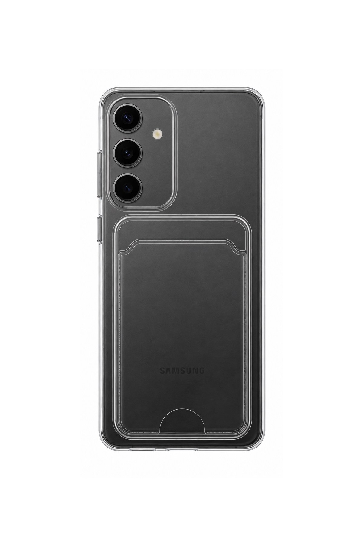 Samsung Galaxy S24 Prime Uyumlu Kartlık Detaylı Şeffaf Silikon Kılıf | Yuki Serisi