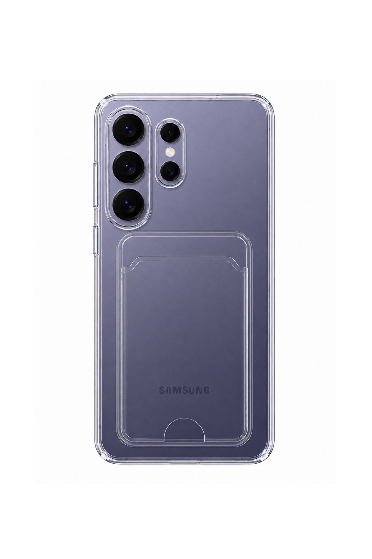Samsung S26 Ultra Uyumlu Kartlık Detaylı Şeffaf Silikon Kılıf | Yuki Serisi