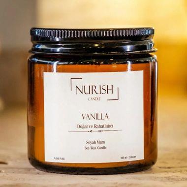 Vanilya Kokulu Amber Soya Mum 100 ml