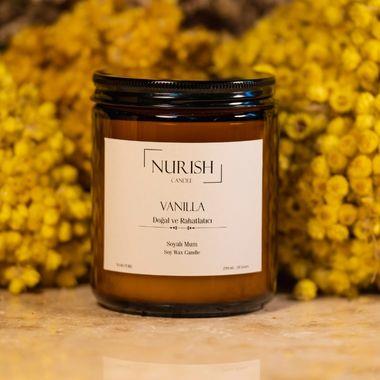 Vanilya Kokulu Amber Soya Mum 210 ml