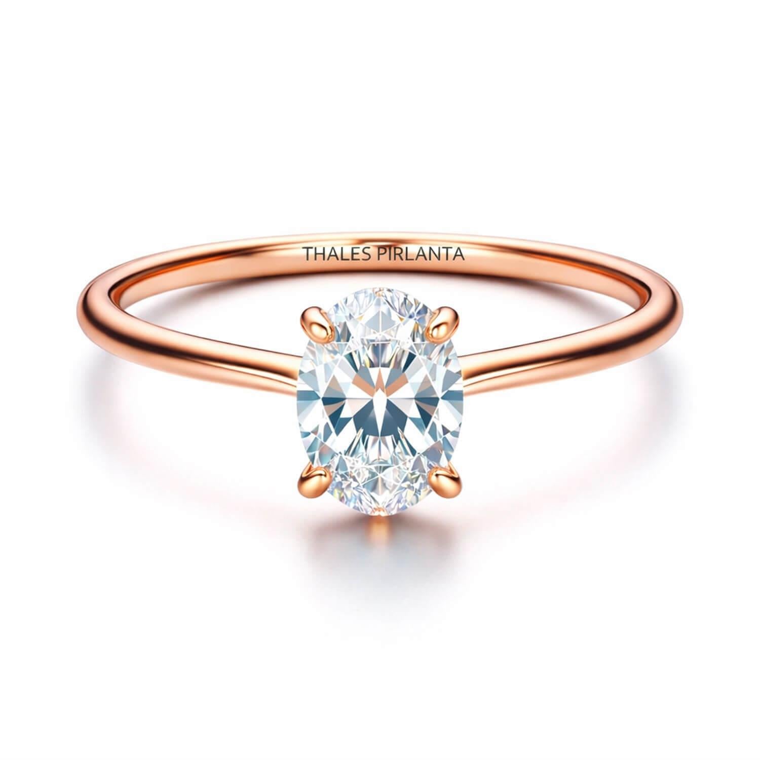 0.40 Karat D Renk GIA Sertifikalı Oval Pırlanta Tektaş