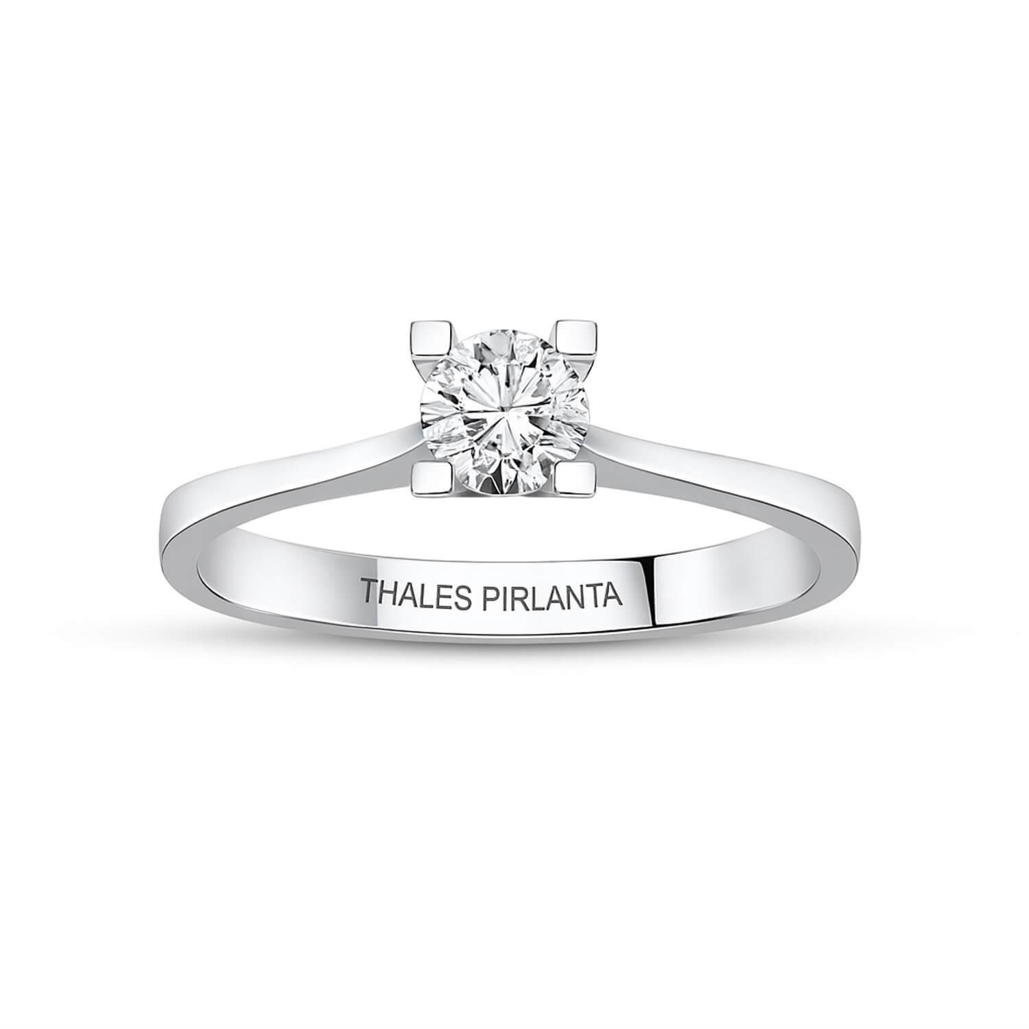 0.30 Karat F Renk Tektaş Pırlanta Yüzük