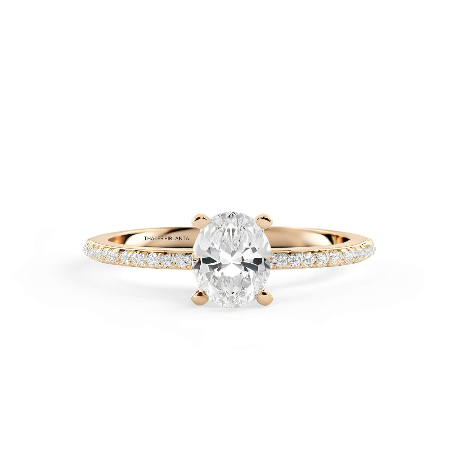 0.50 Karat Oval Kesim Pırlanta Yüzük