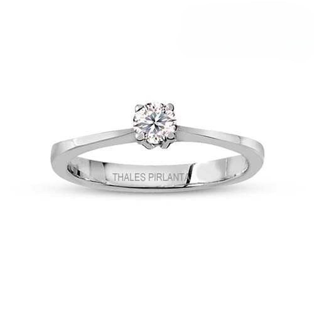 0.20 Karat D Renk Tektaş Pırlanta Yüzük Modeli