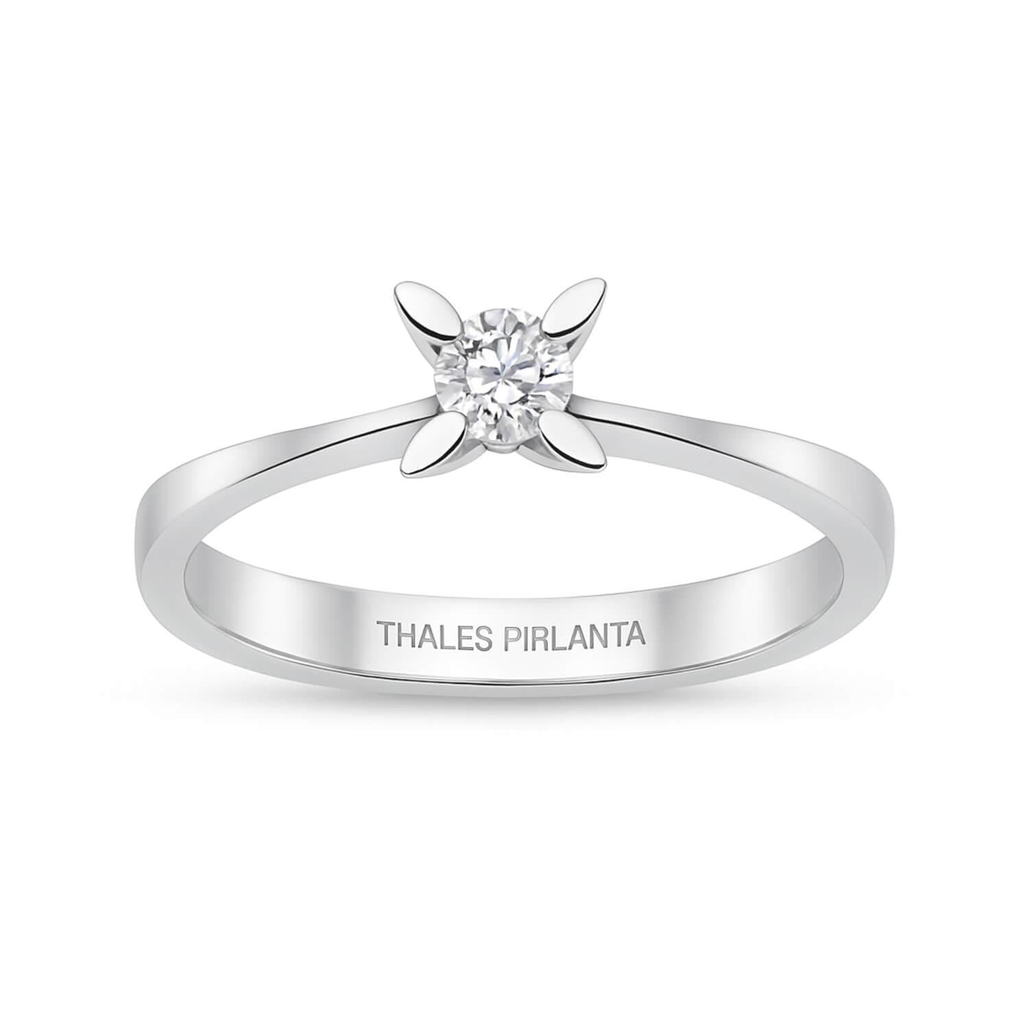 0.20 Karat E Renk Tektaş Pırlanta Yüzük