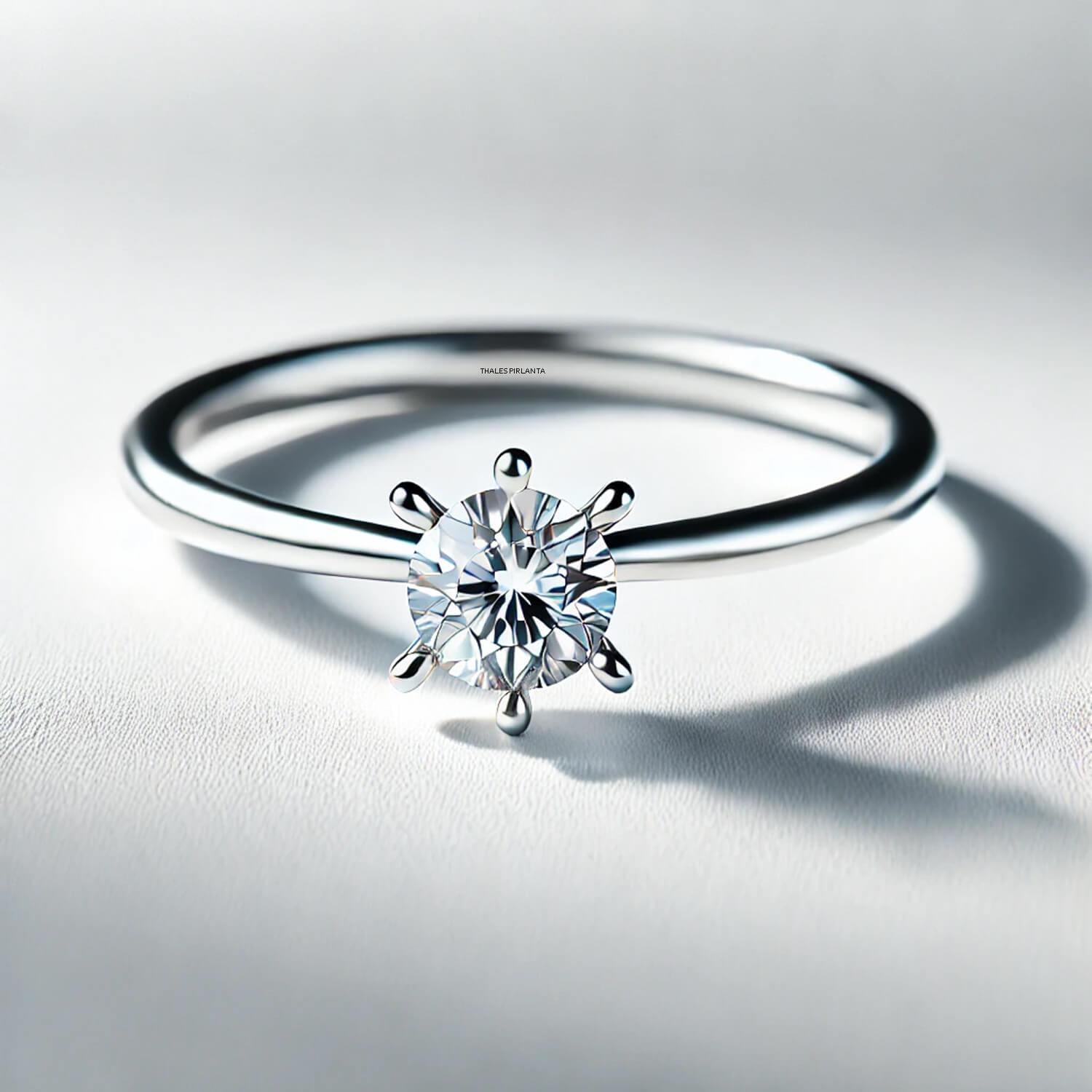 0.80 Karat GIA D VVS2 Pırlanta Tektaş Yüzük