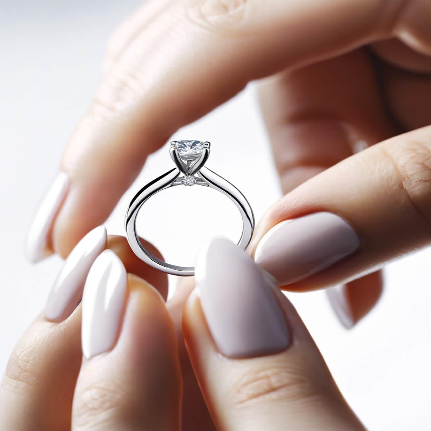 0.42 Karat D Renk GIA Pırlanta Tektaş Evlilik Yüzüğü