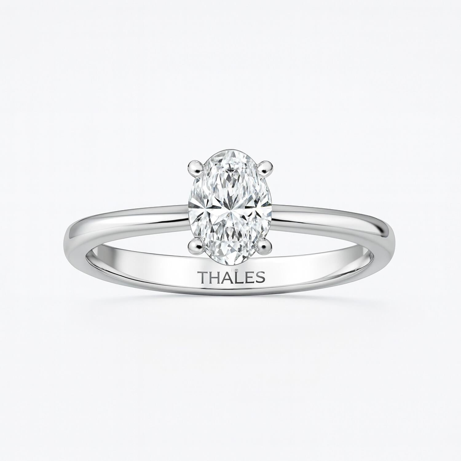 0.50 Karat F VS Oval Pırlanta Tektaş Yüzük