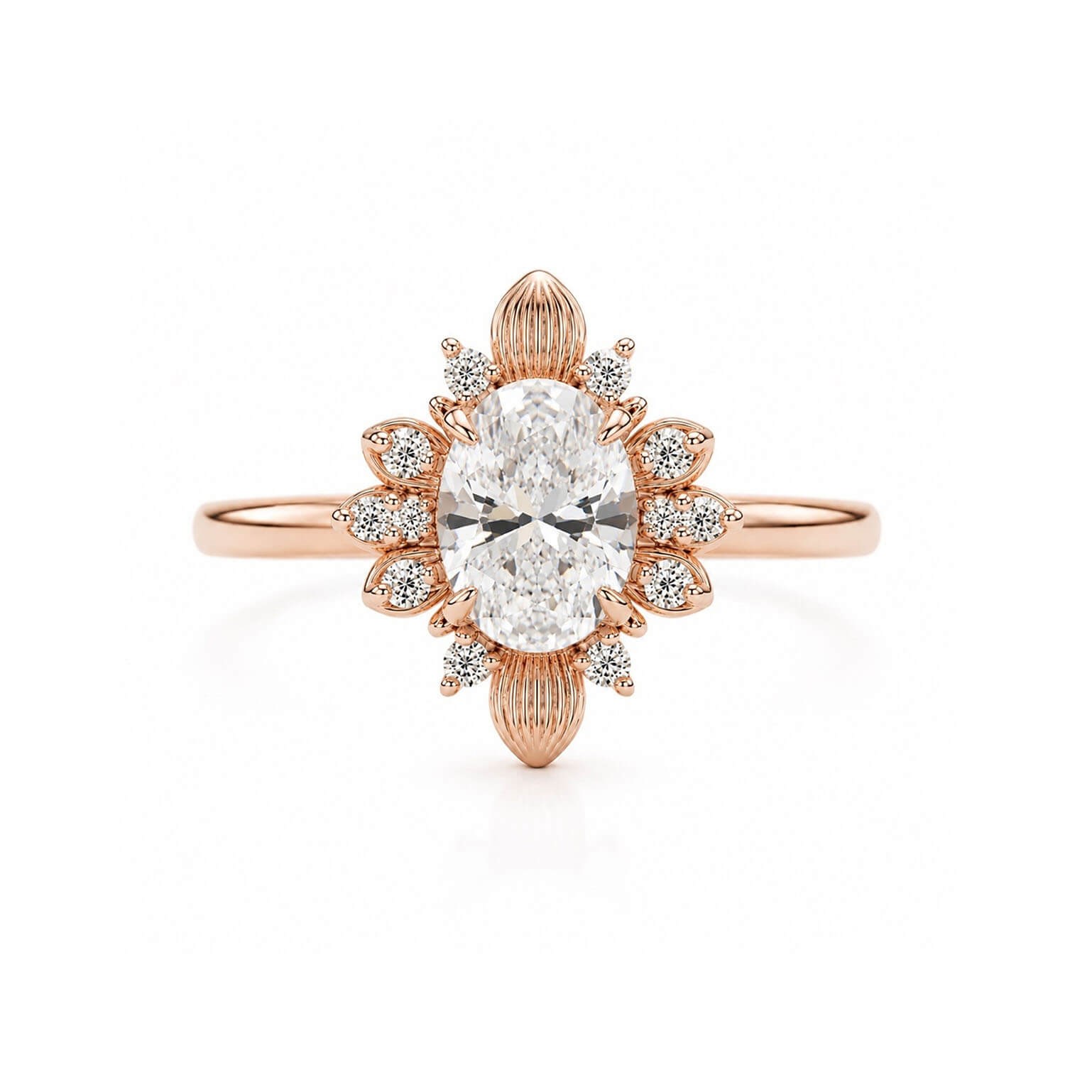 0.47 Karat Pırlantalı Vintage Altın Yüzük