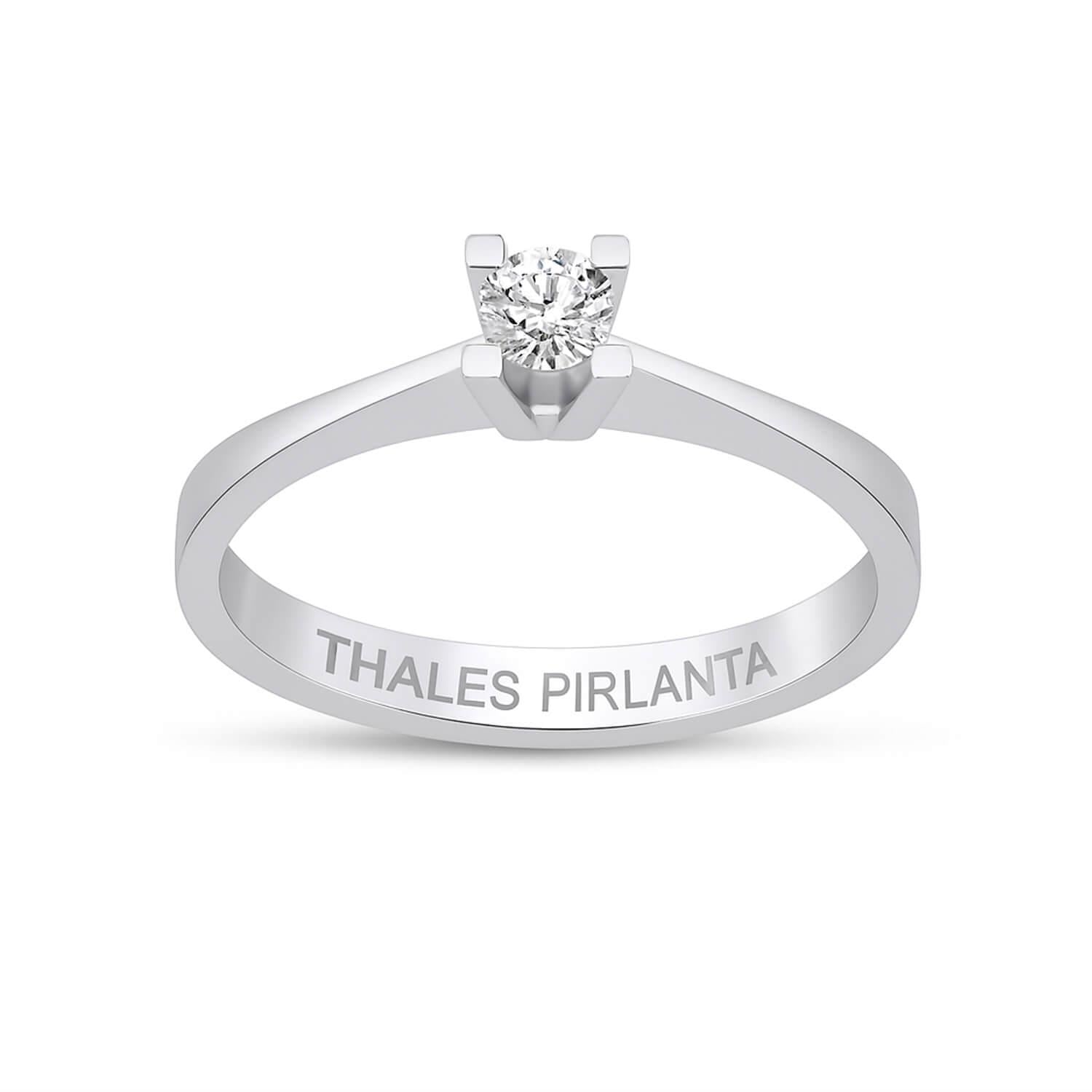 0.24 Karat E Renk Tektaş Yüzük Modeli