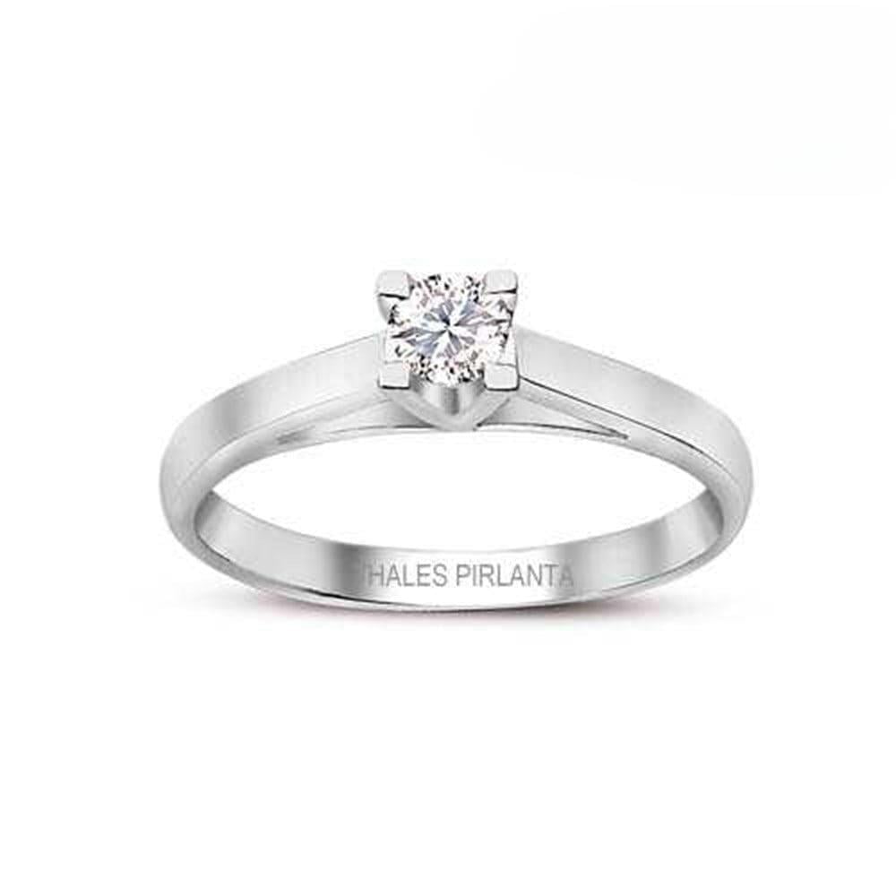 0.20 Karat F Renk Tektaş Pırlanta Yüzük