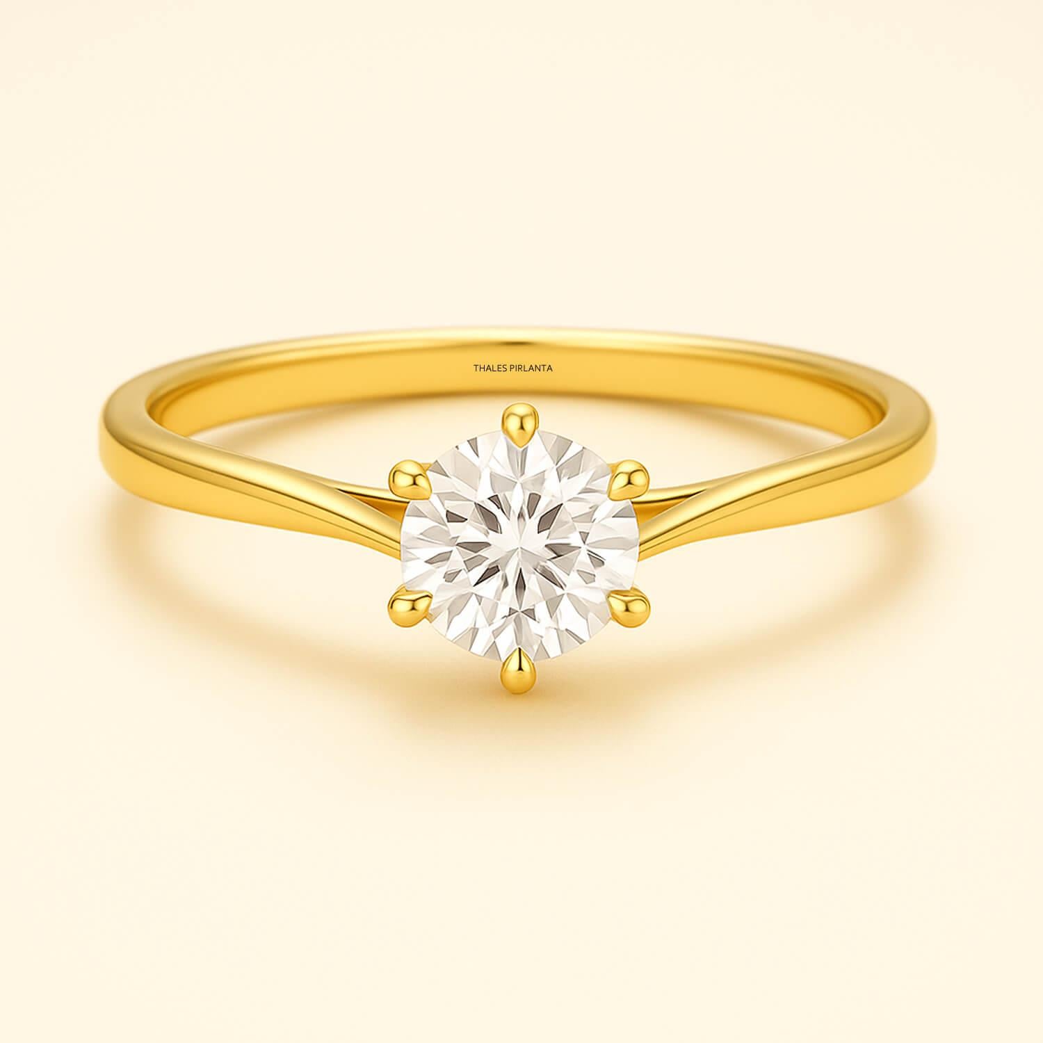 0.70 Karat E SI1 Tektaş Pırlanta Evlilik Teklifi Yüzüğü