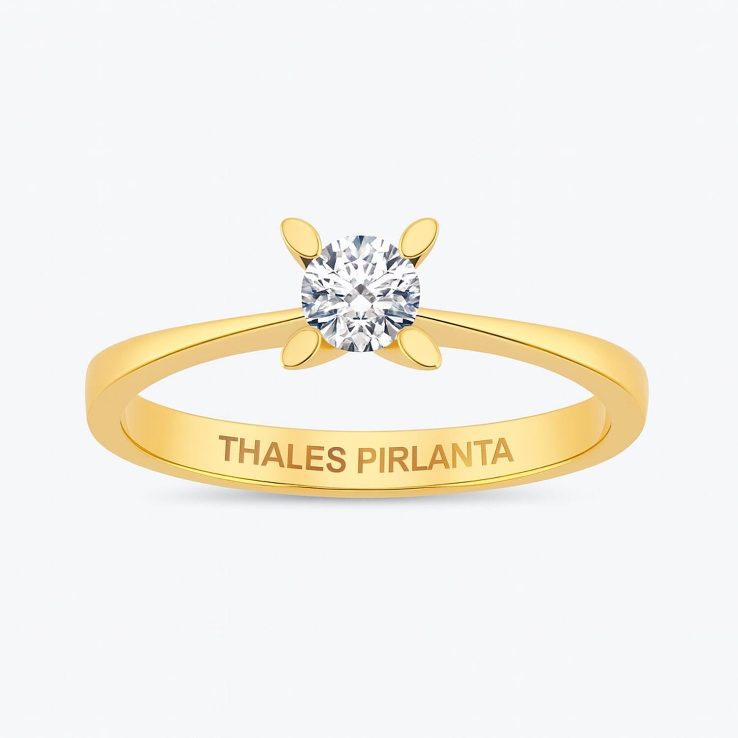 0.28 Karat F SI Tektaş Pırlanta Yüzük