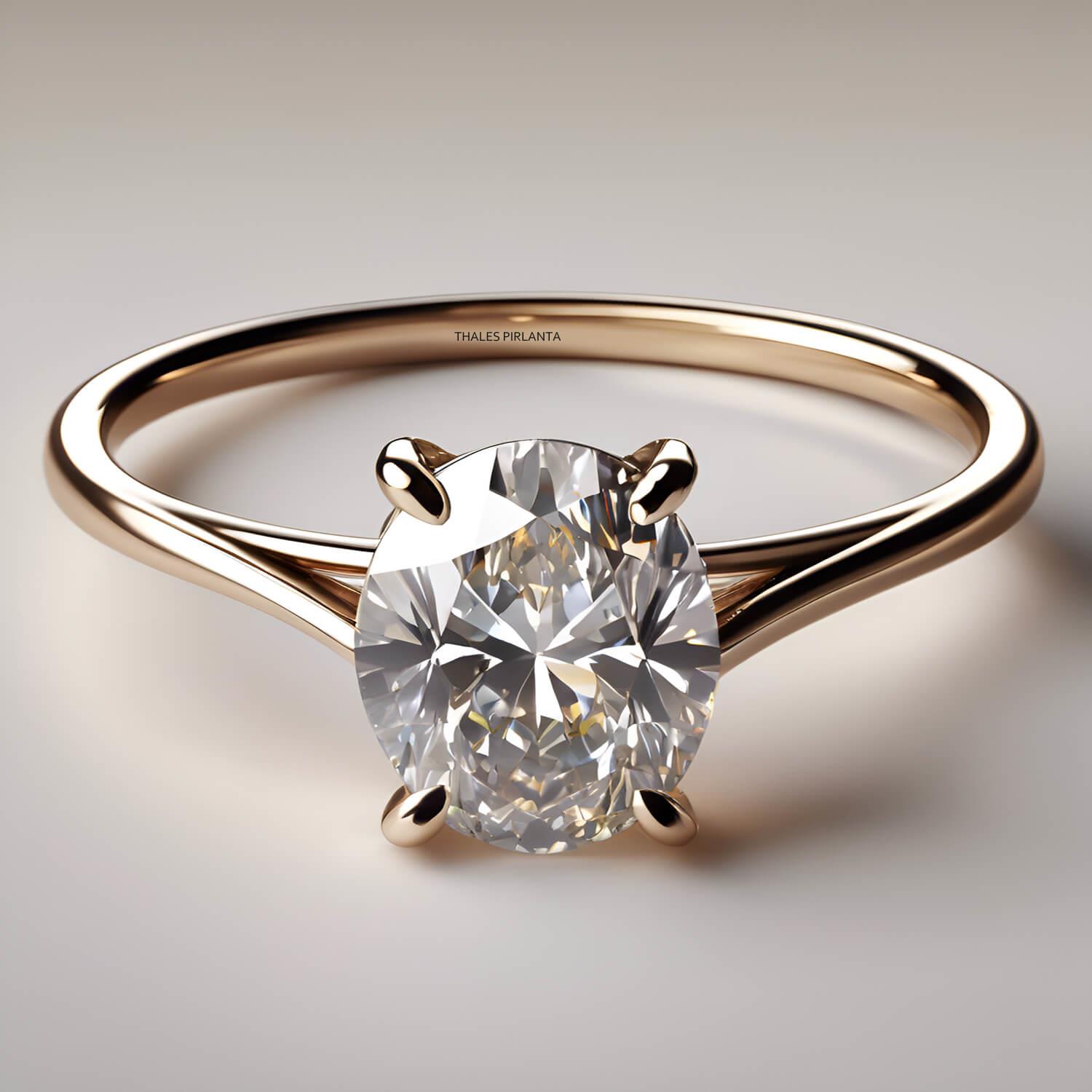 0.50 Karat GIA Sertifikalı Oval Tektaş Yüzük