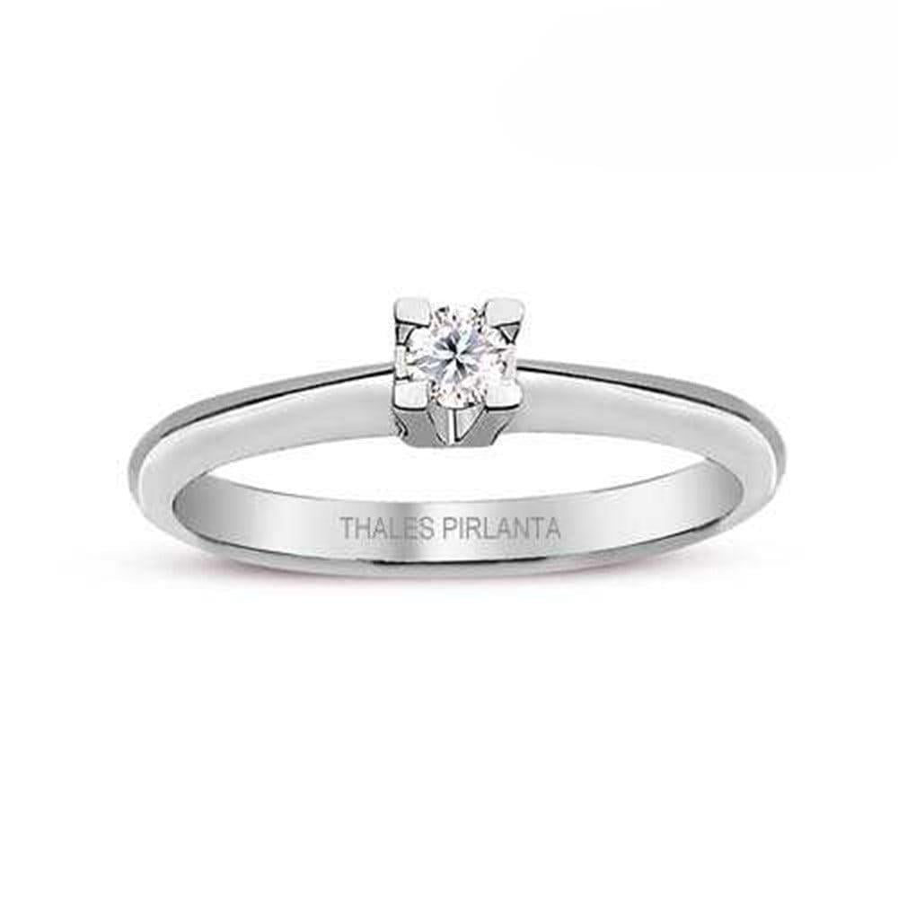 0.10 Karat E Renk Tektaş Pırlanta Yüzük