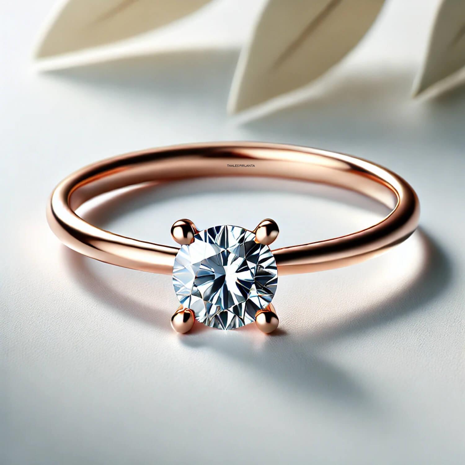 0.80 Karat GIA D VVS1 Pırlanta Tektaş Yüzük