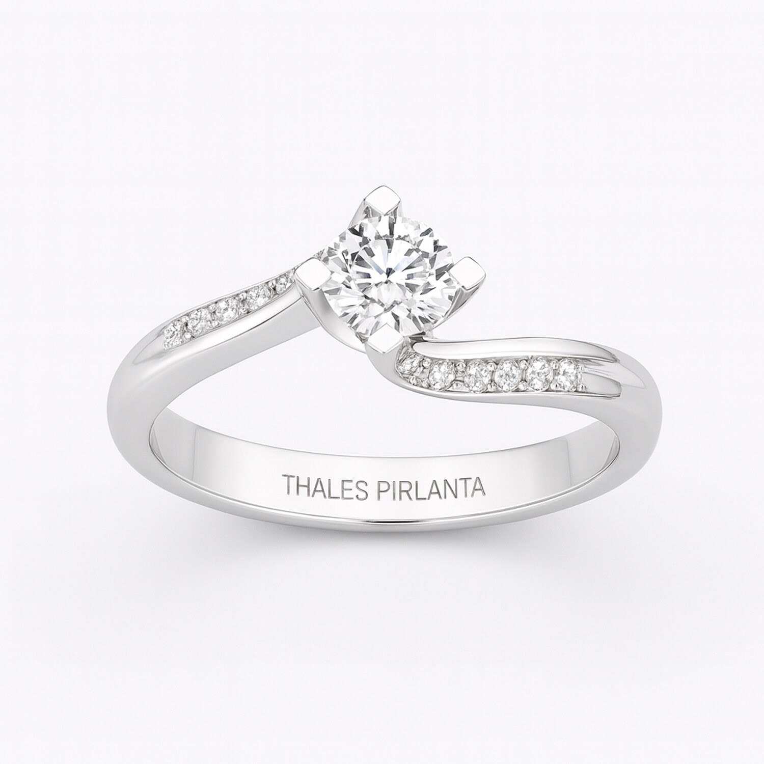 0.34 Karat F Color Tektaş Pırlanta Yüzük