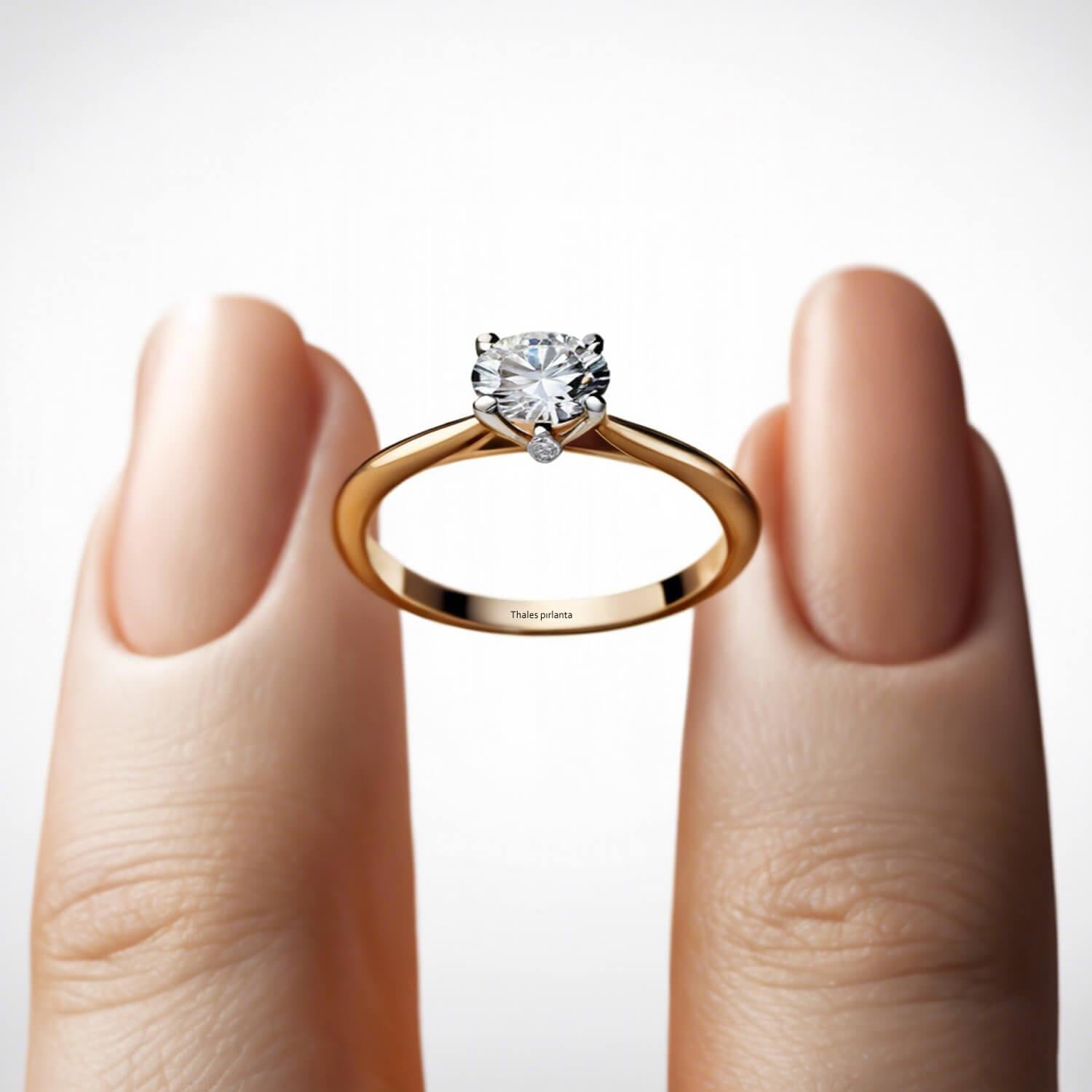 0.82 Karat GIA D Renk Pırlanta Tektaş Evlilik Yüzüğü