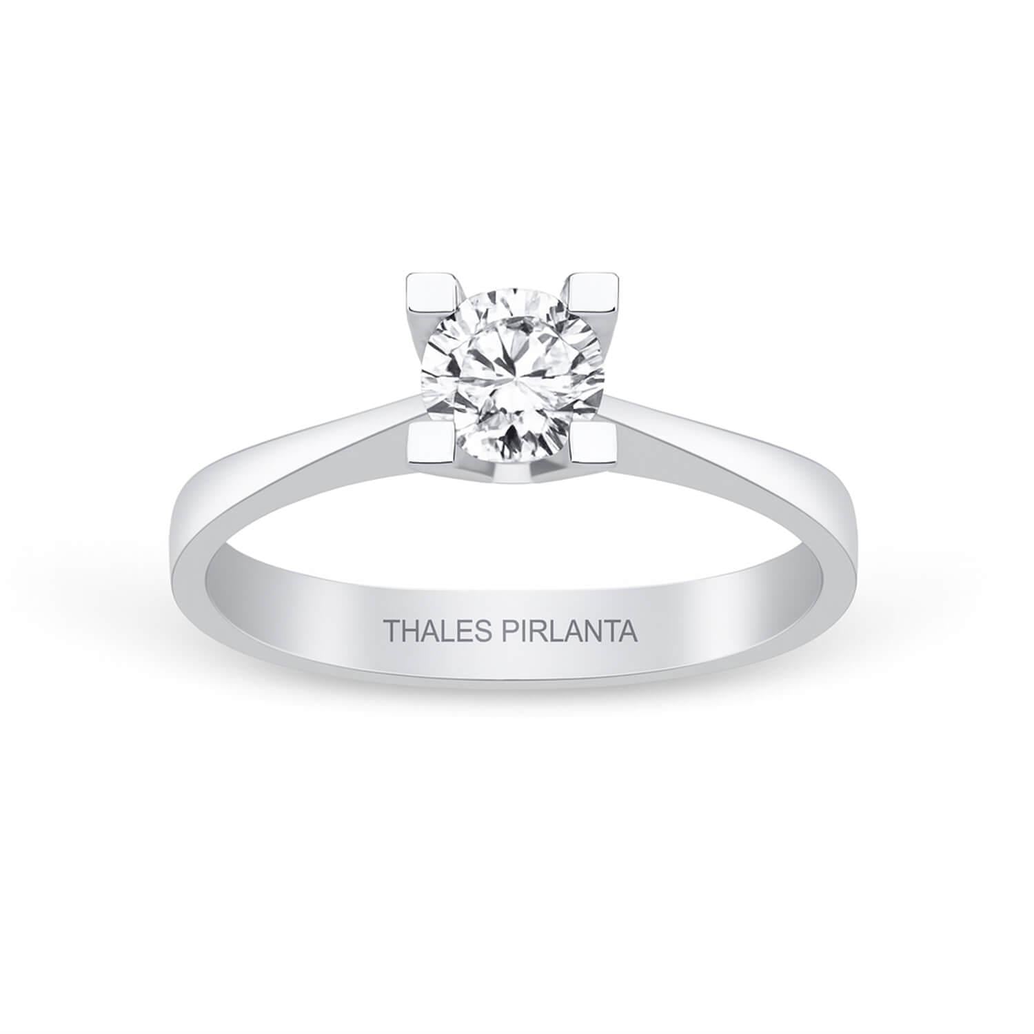 0.50 Karat E SI HRD Sertifikalı Pırlanta Tektaş Yüzük