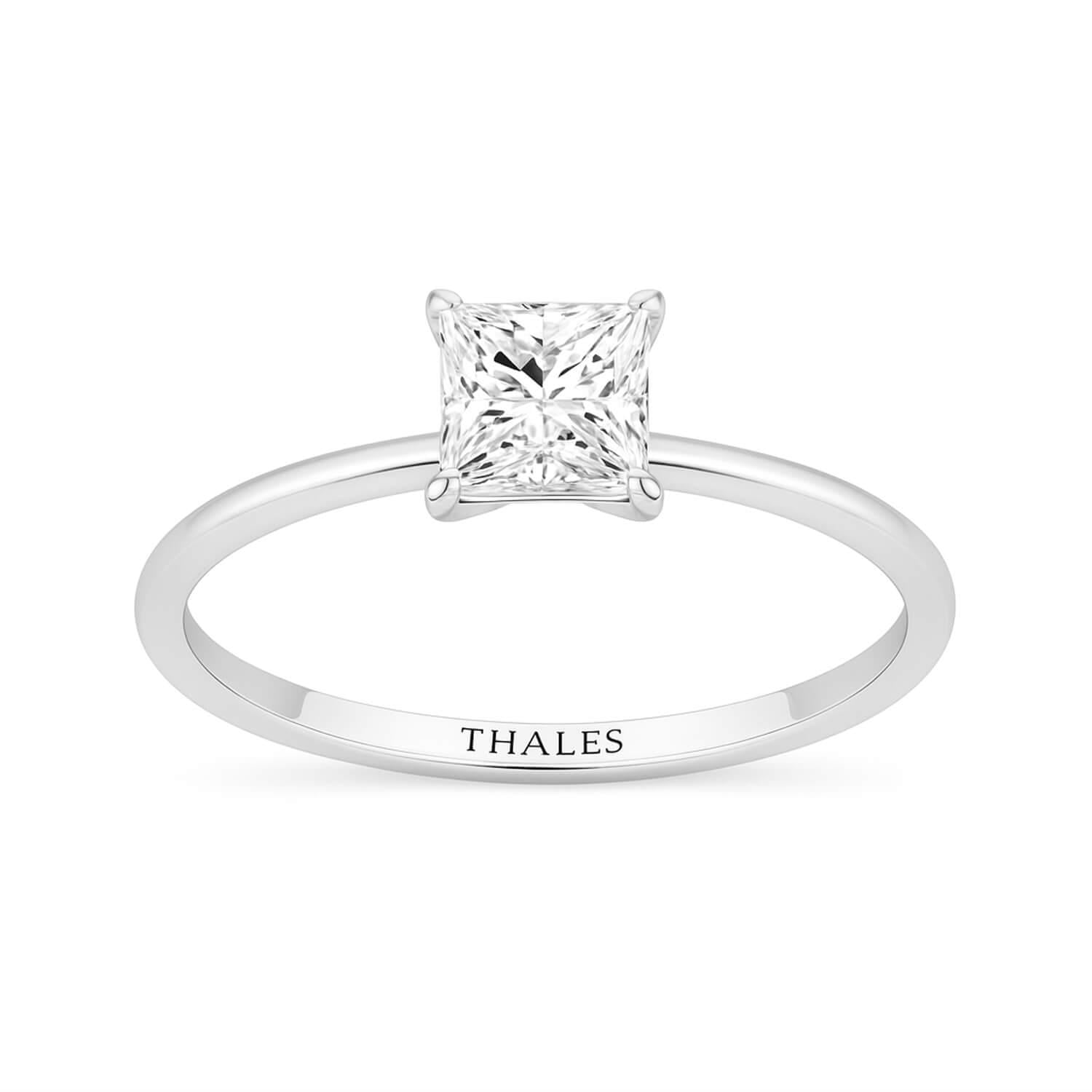 0.50 Karat F VS Prenses Tektaş Yüzük