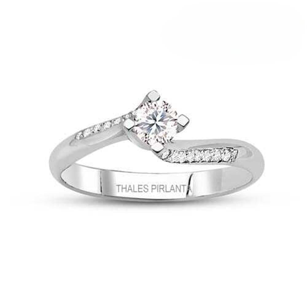 0.19 Karat G Renk Pırlanta Tektaş Yüzük