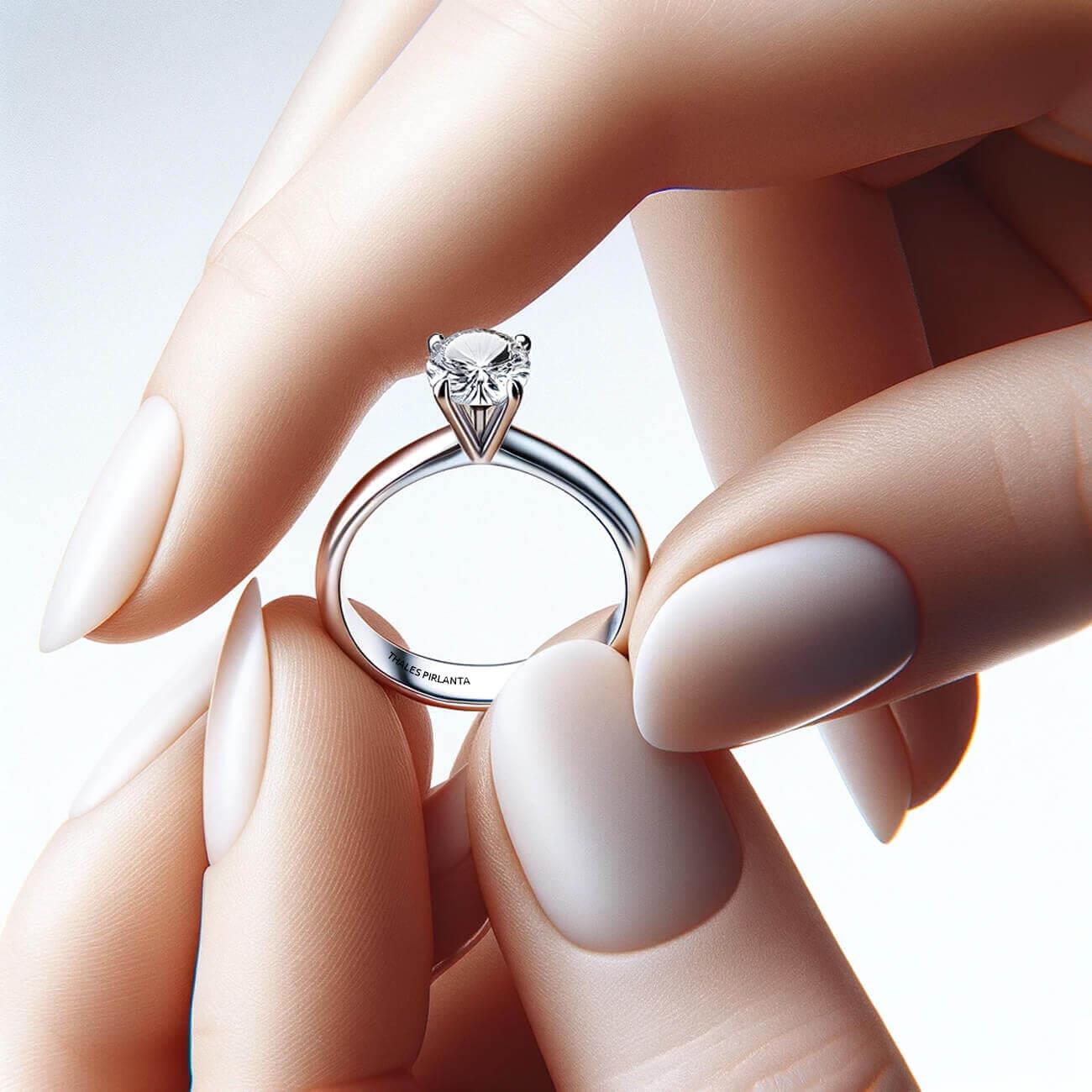 0.30 Karat D Renk Tektaş Yüzük