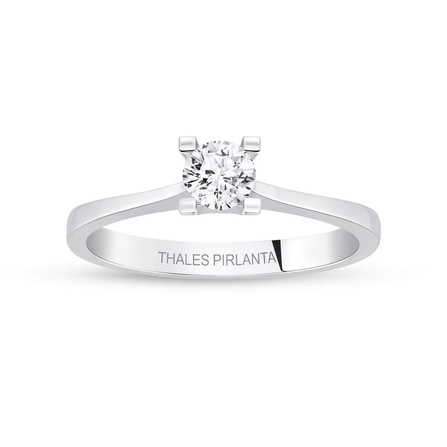 0.40 Karat E VS2 GIA Tektaş Pırlanta Yüzük Modeli