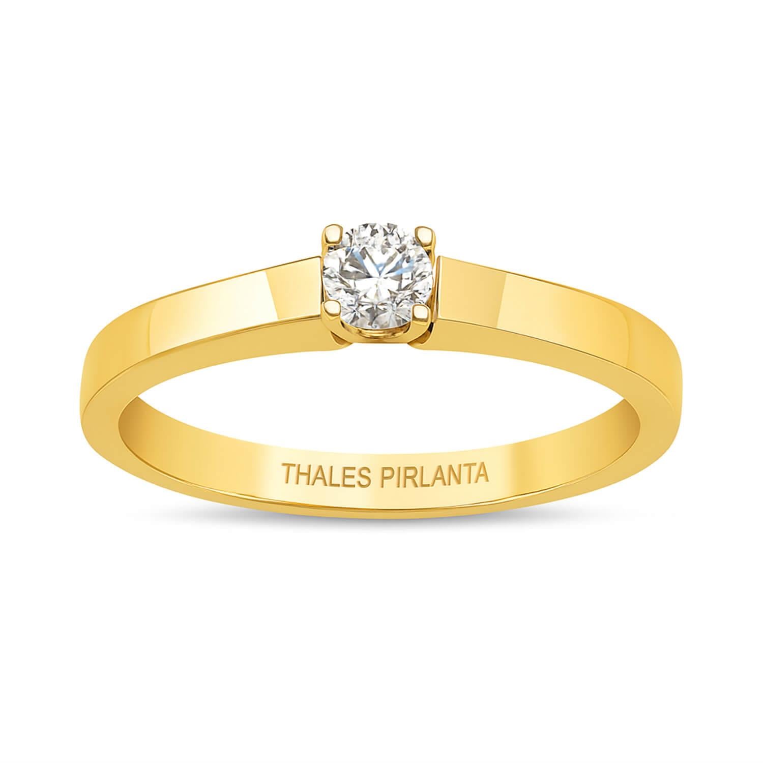 0.20 Karat E Color Tektaş Pırlanta Yüzük