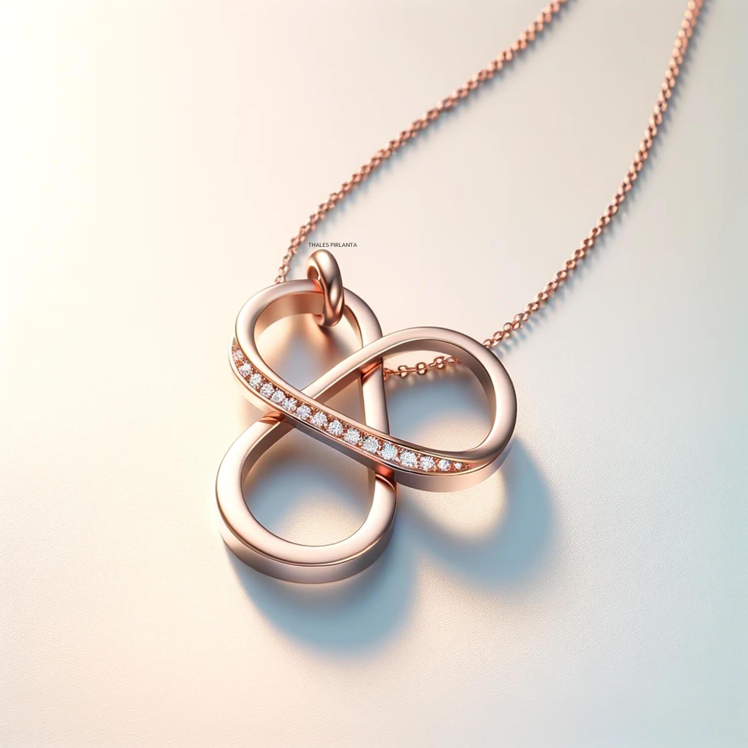 0,10 Karat Pırlanta Sonsuzluk Kolyesi