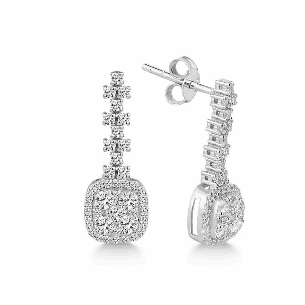 0,52 Karat F Renk Koronet Pırlanta Küpe